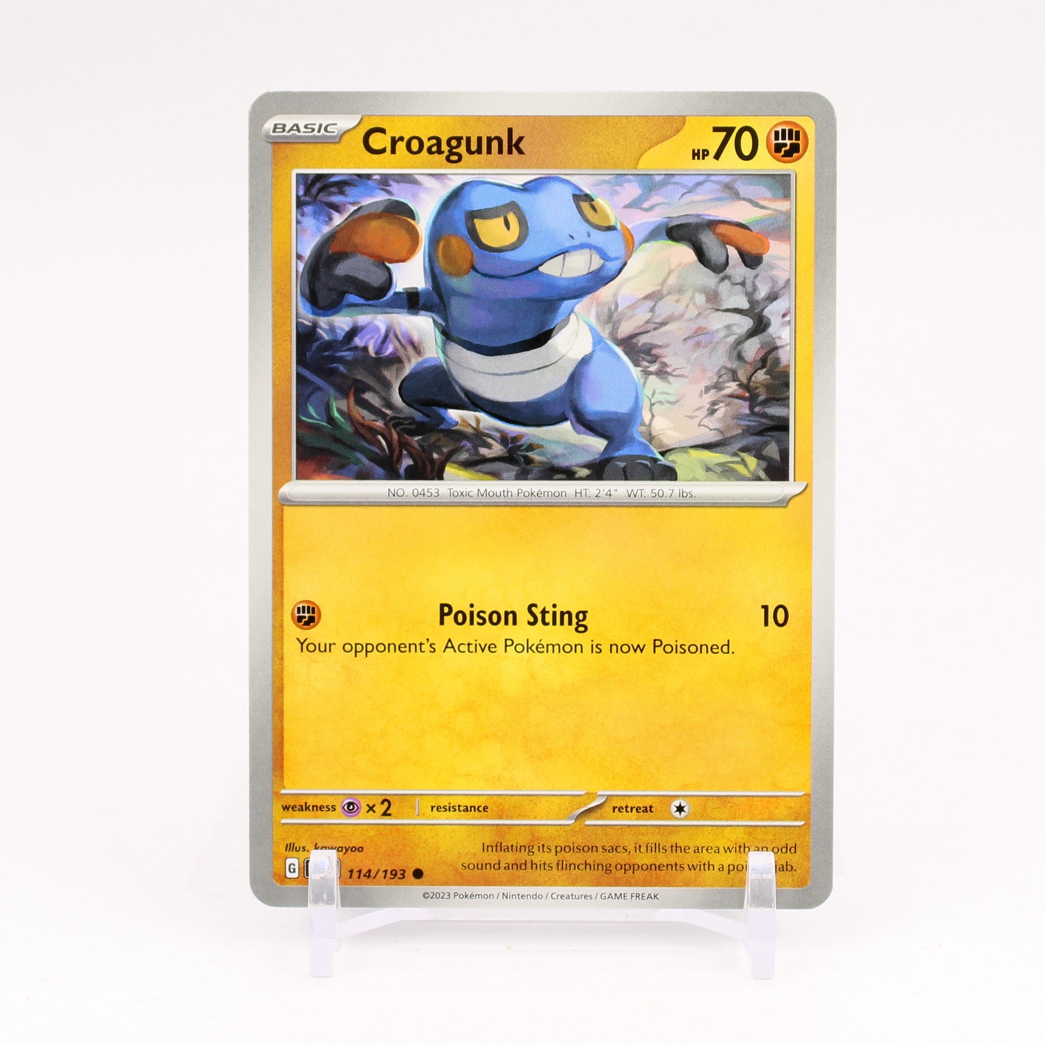 Croagunk - 114/193 Paldea Evolved Common Pokemon - NM/MINT