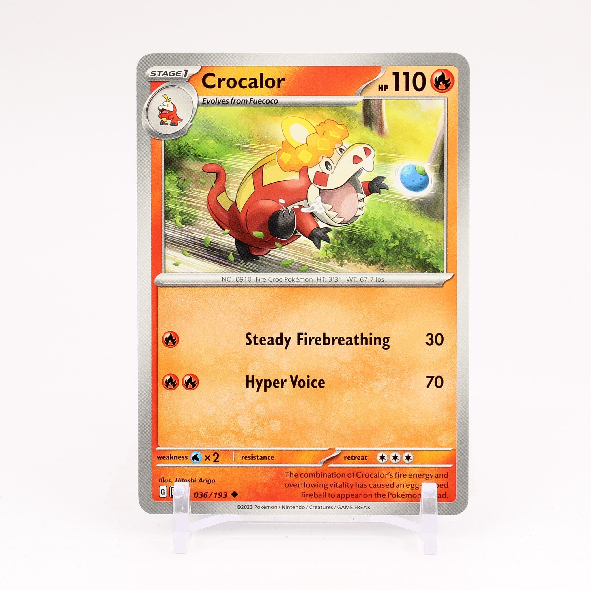 Crocalor - 036/193 Paldea Evolved Uncommon Pokemon - NM/MINT