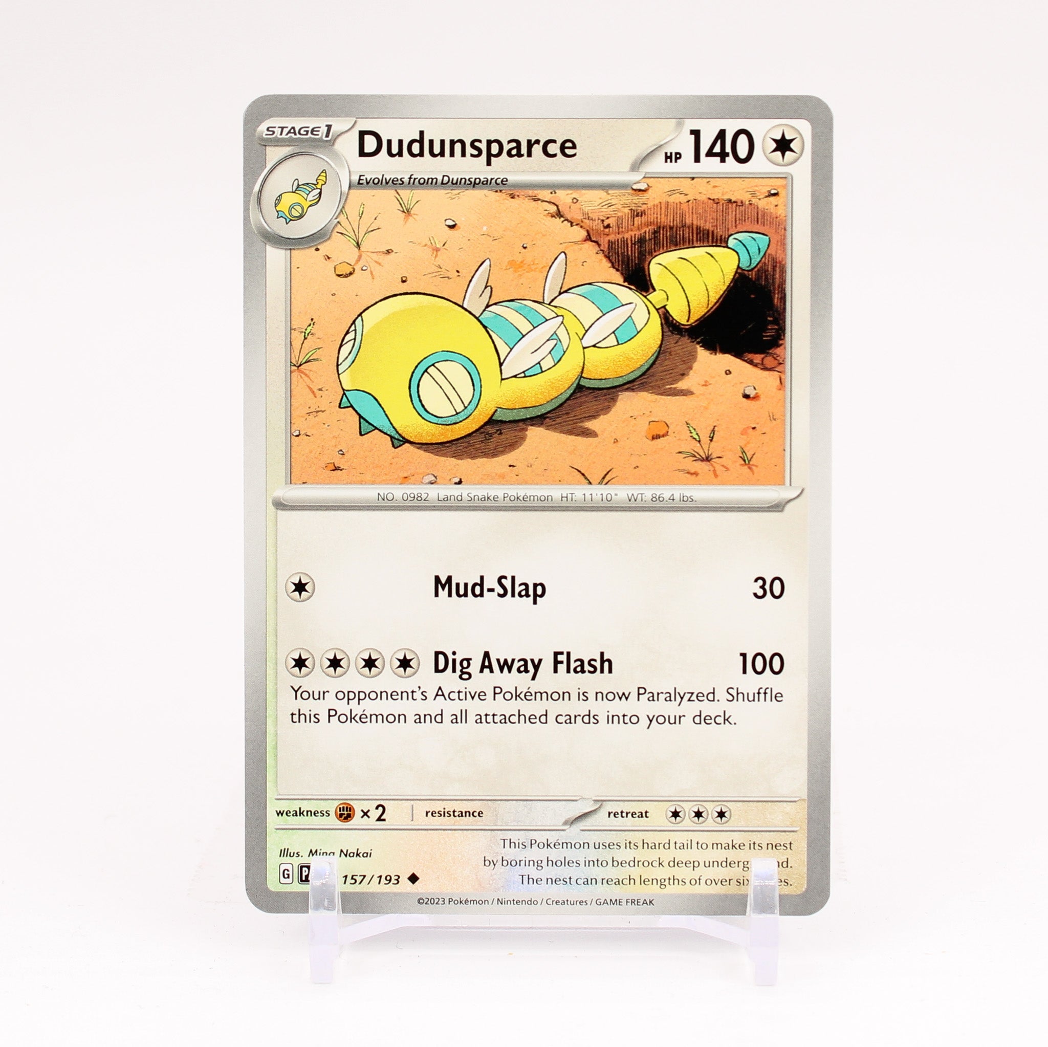 Dudunsparce - 157/193 Paldea Evolved Uncommon Pokemon - NM/MINT