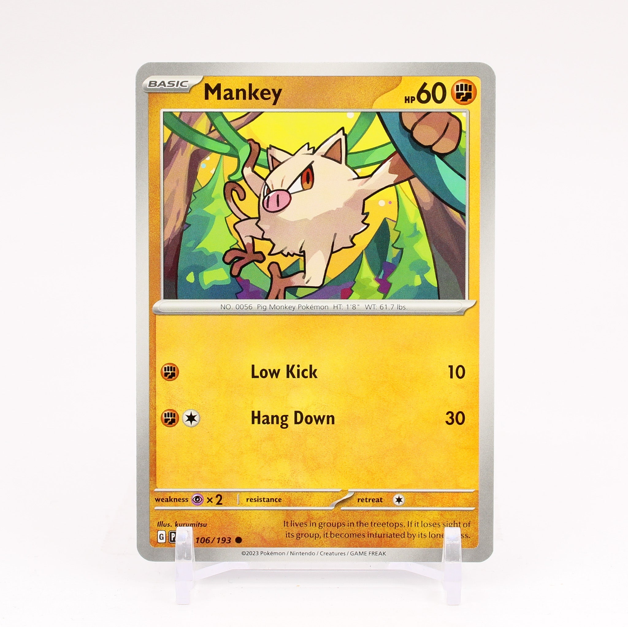 Mankey - 106/193 Paldea Evolved Common Pokemon - NM/MINT