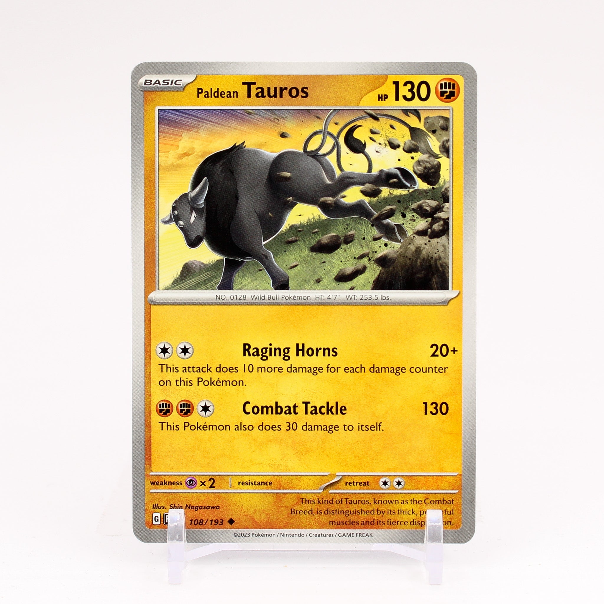Paldean Tauros - 108/193 Paldea Evolved Uncommon Pokemon - NM/MINT