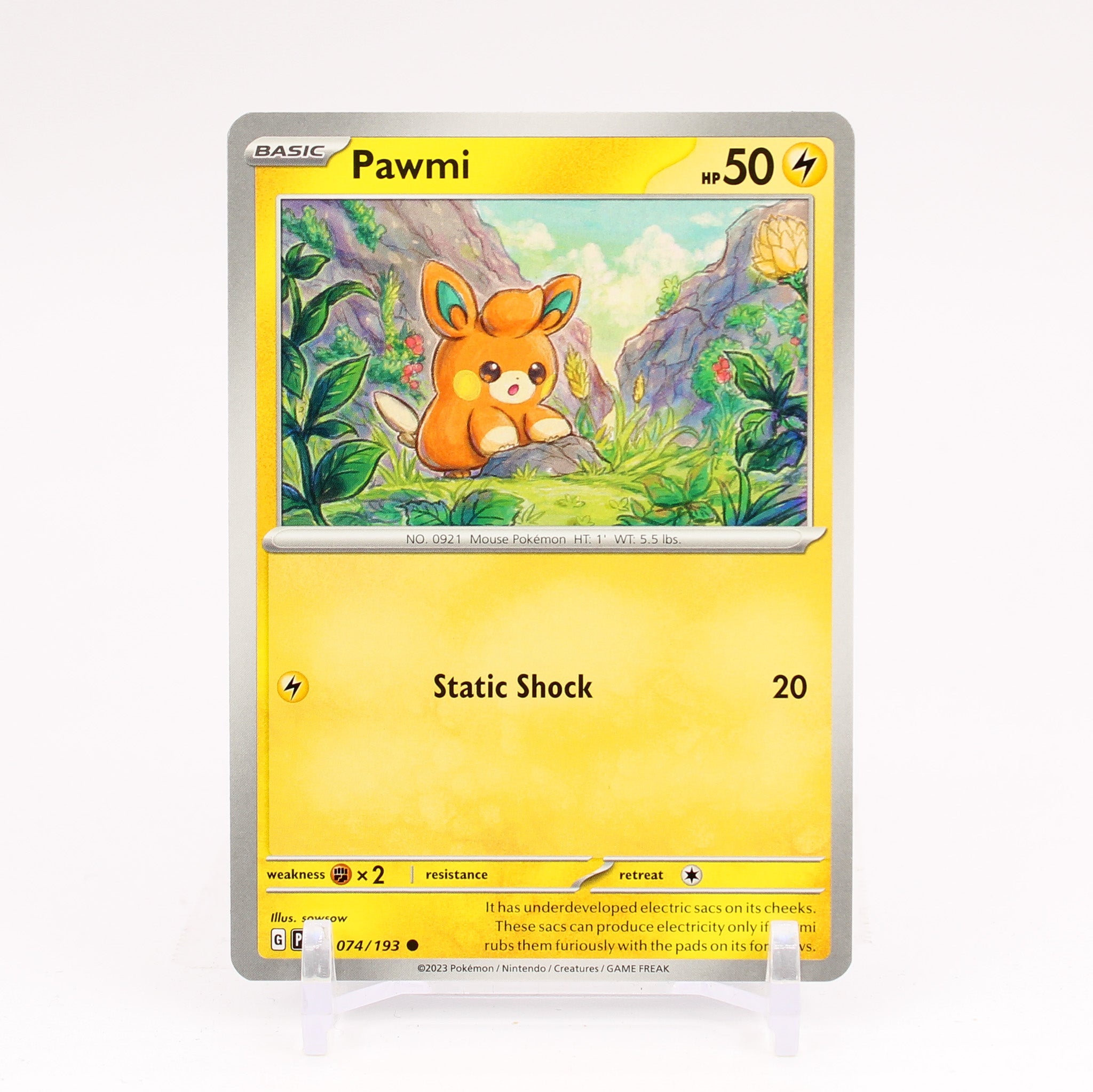 Pawmi - 74/193 Paldea Evolved Common Pokemon - NM/MINT