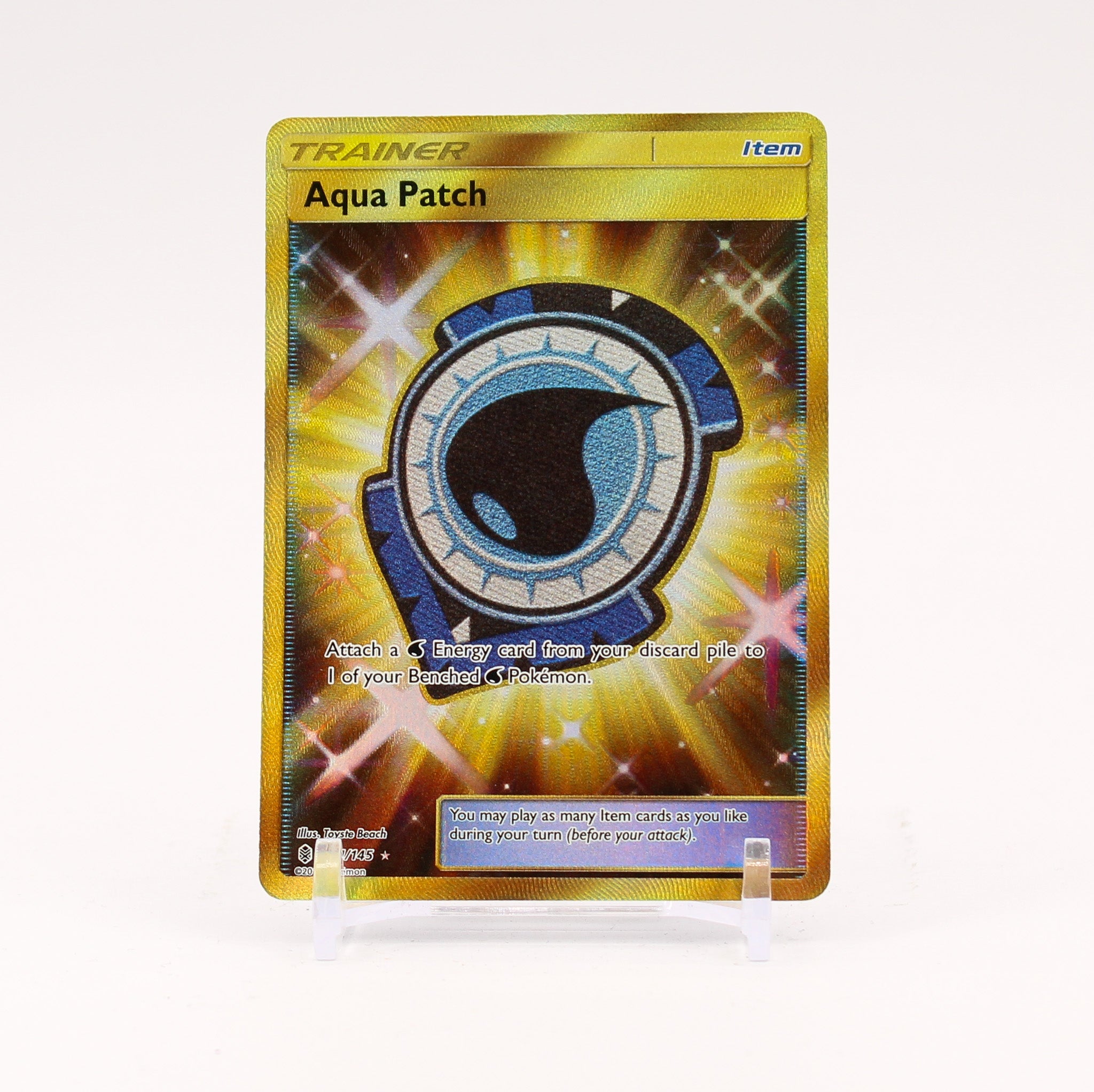 Aqua Patch - 161/145 Guardians Rising Gold Trainer - NM/MINT
