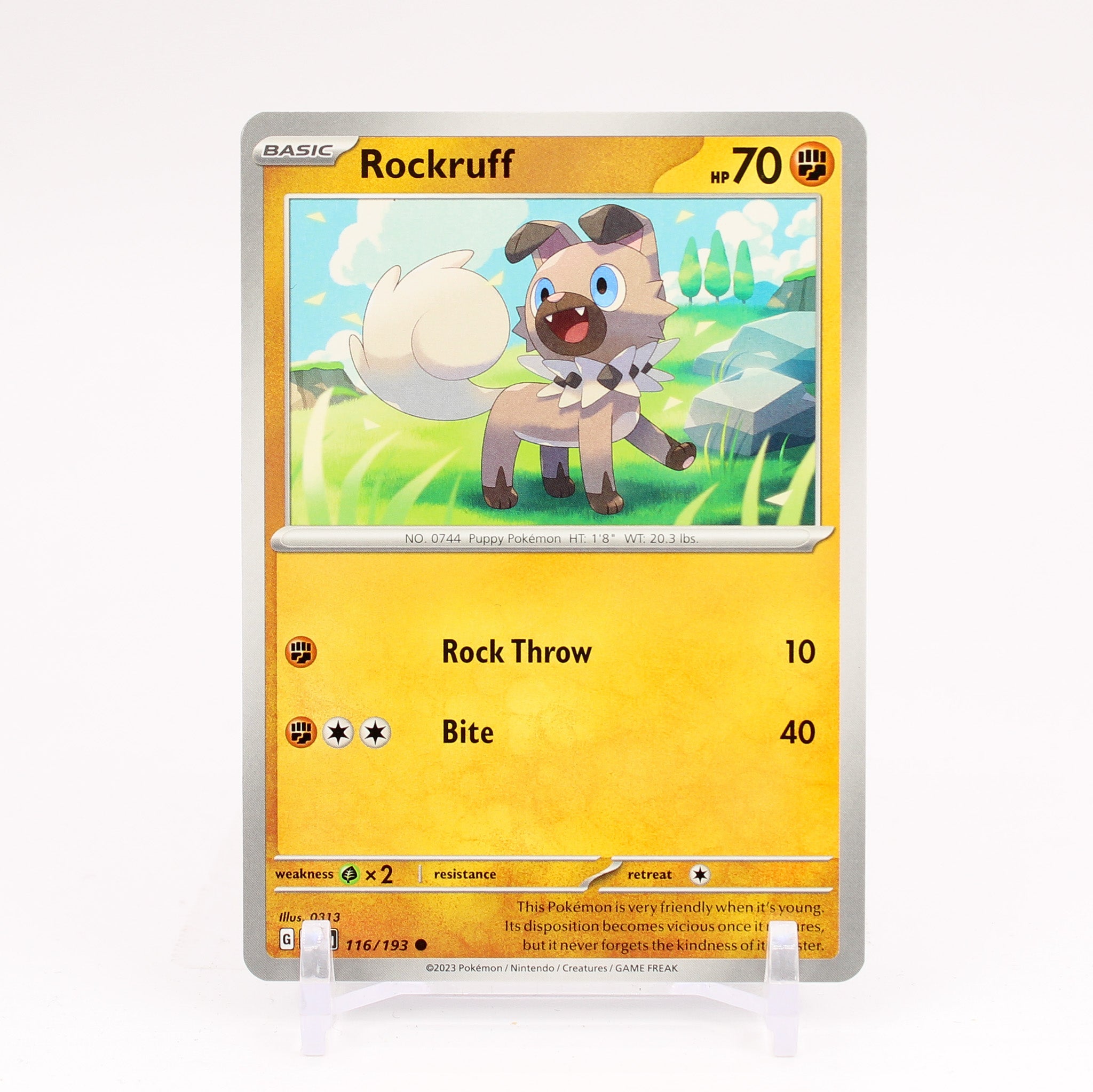 Rockruff - 116/193 Paldea Evolved Common Pokemon - NM/MINT