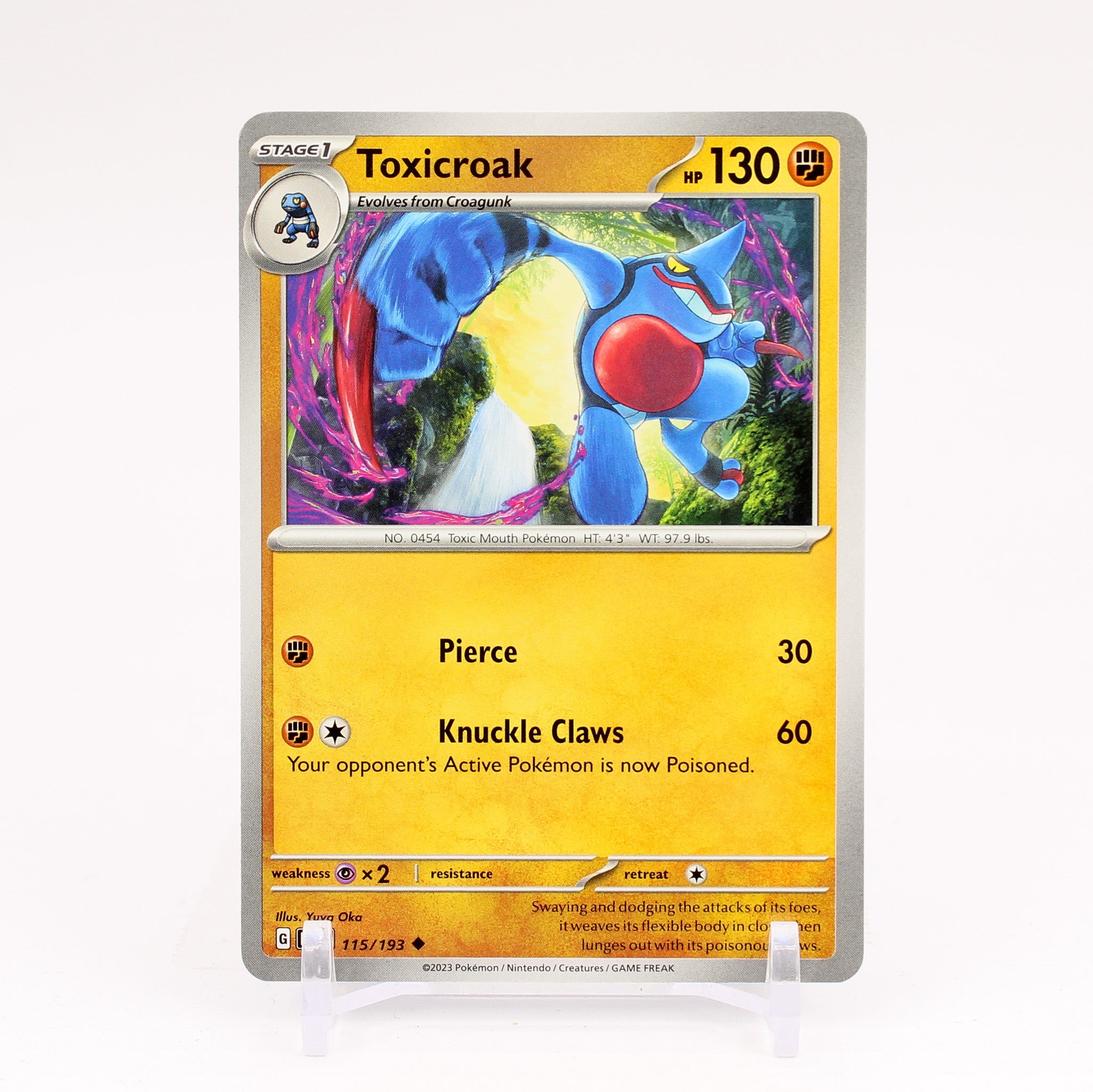 Toxicroak - 115/193 Paldea Evolved Uncommon Pokemon - NM/MINT