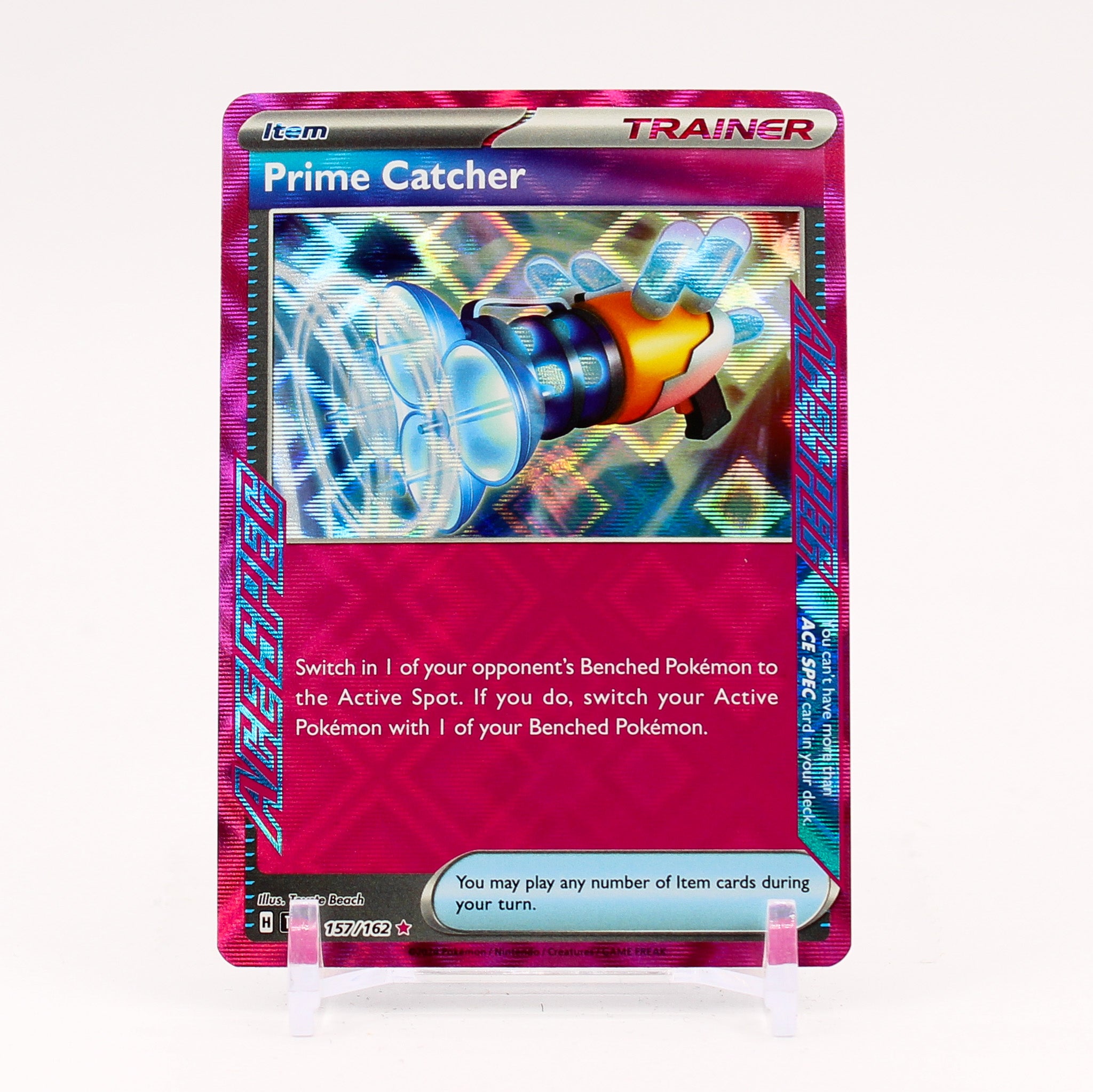 Prime Catcher - 157/162 Temporal Forces ACESPEC Holo Rare Trainer - NM/MINT