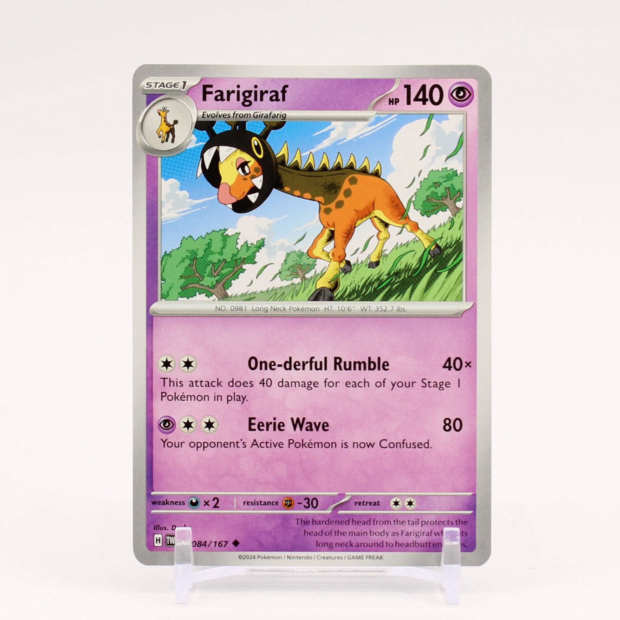 Farigiraf - 084/167 Twilight Masquerade Pokemon - NM/MINT