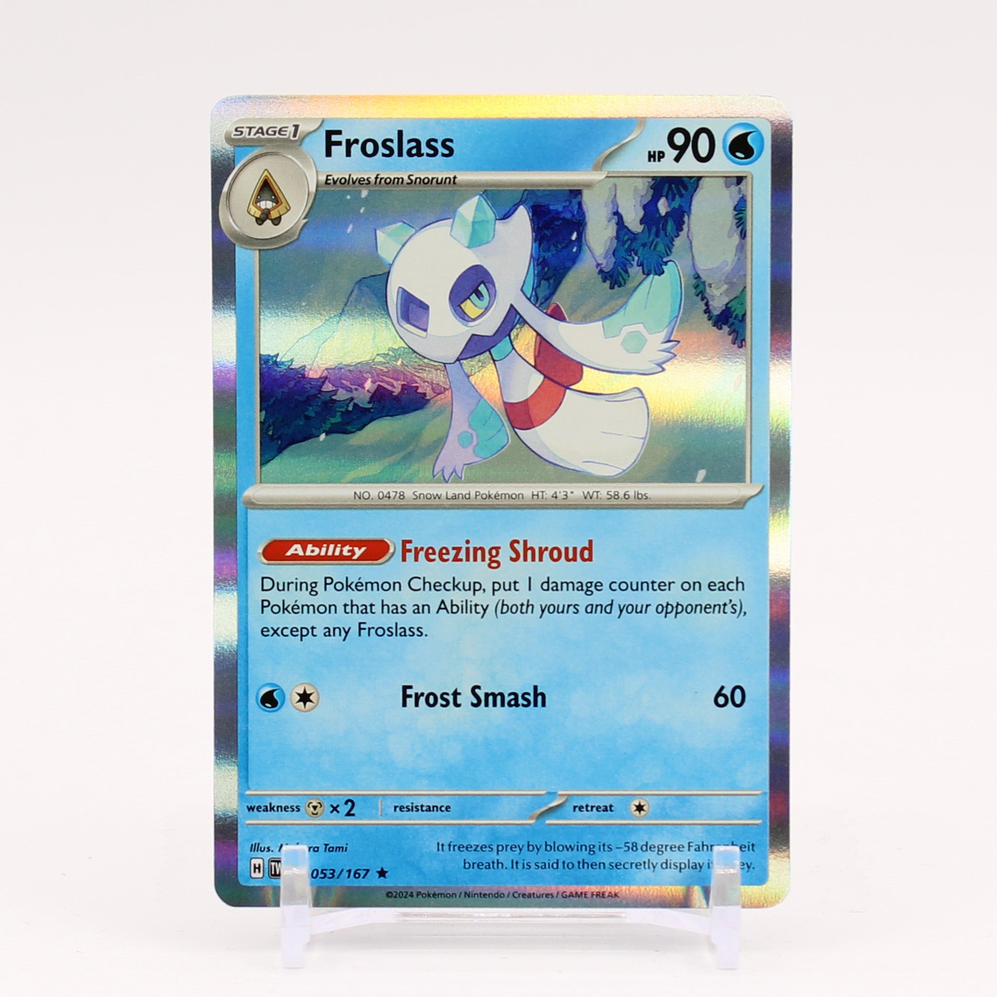 Froslass - 053/167 Twilight Masquerade Holo Rare Pokemon - NM/MINT