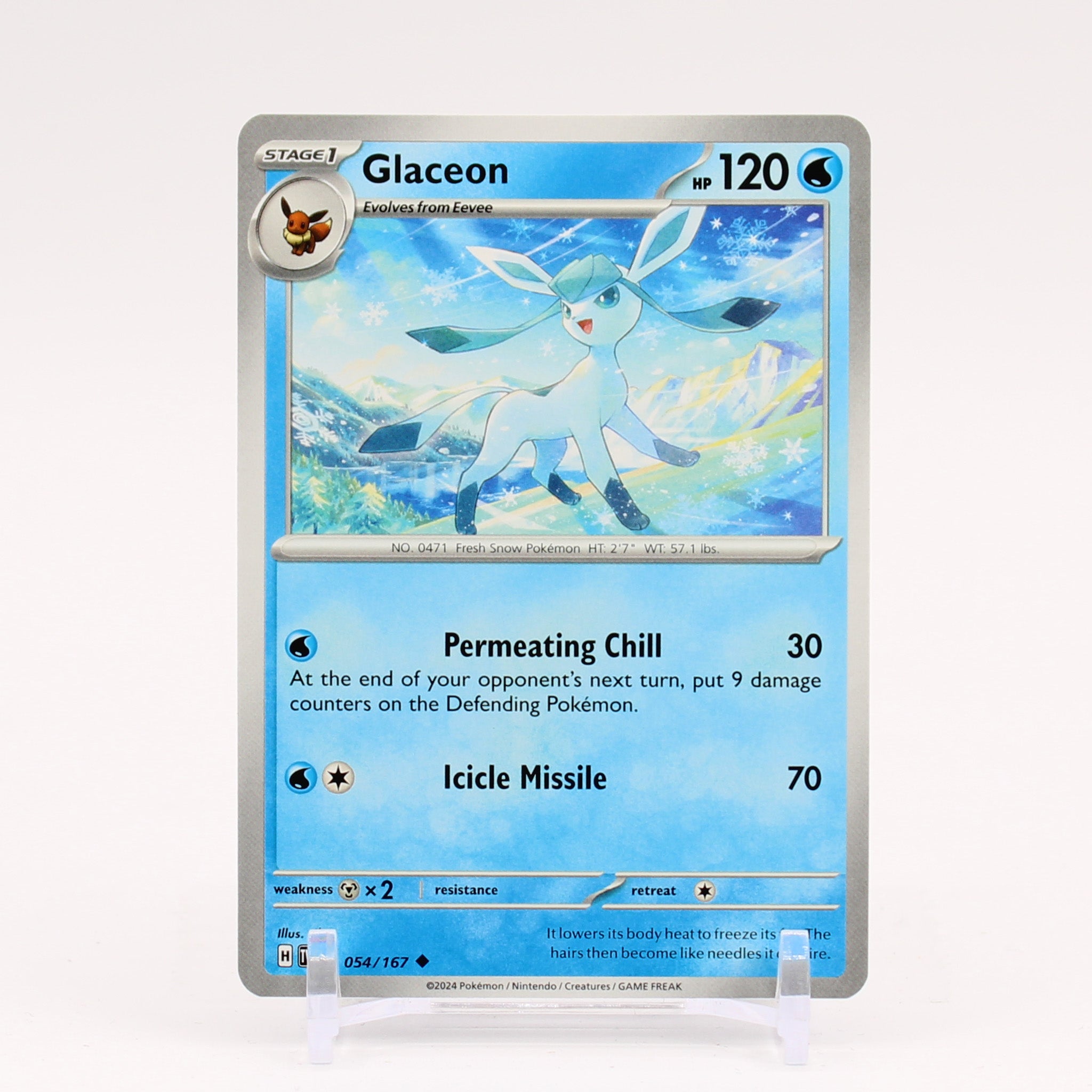 Glaceon - 054/167 Twilight Masquerade Pokemon - NM/MINT