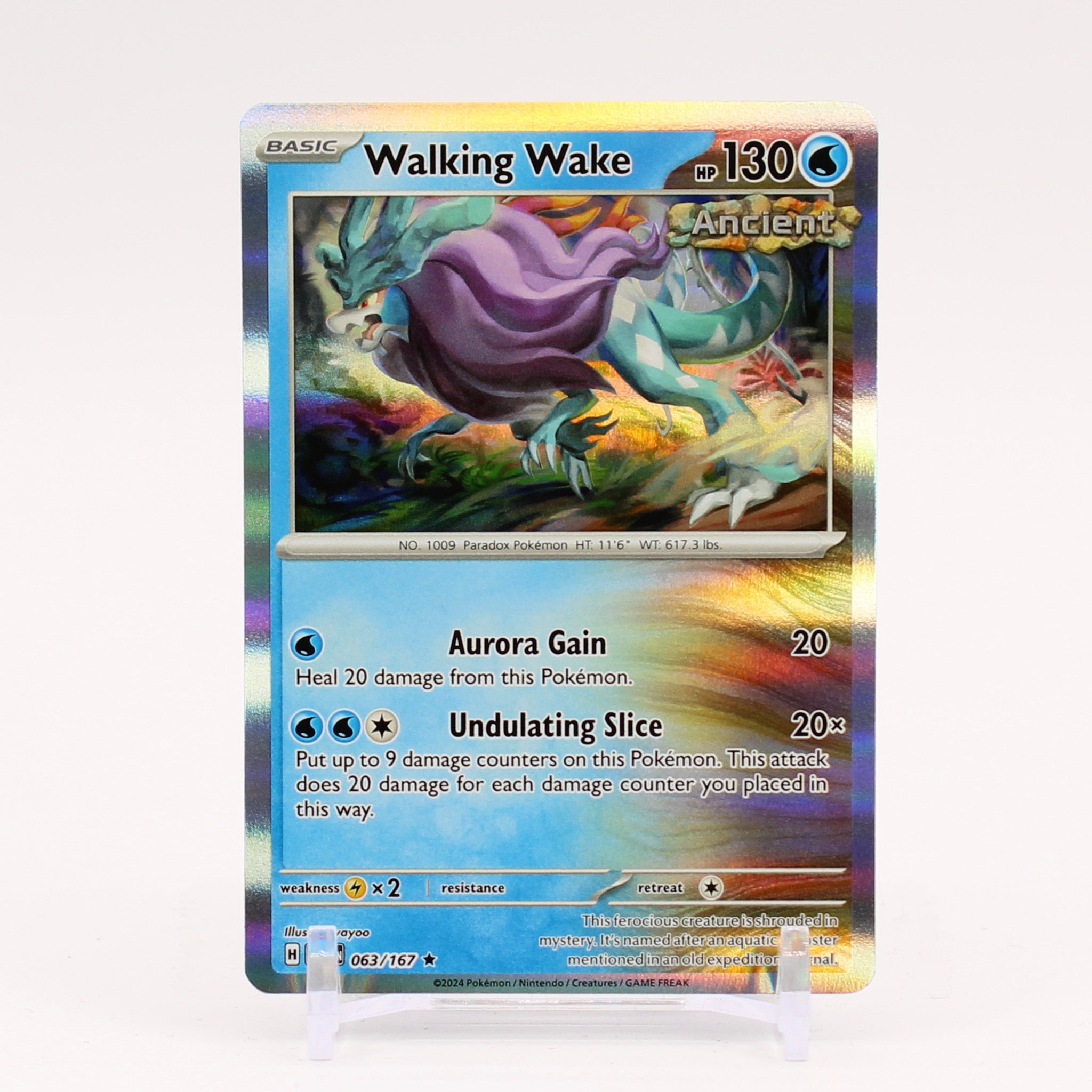 Walking Wake - 063/167 Twilight Masquerade Holo Rare Pokemon - NM/MINT