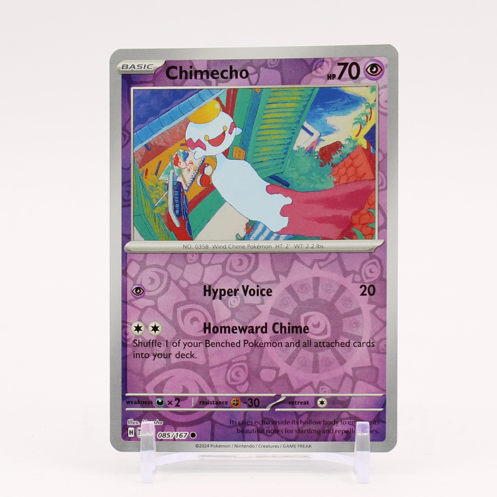 Chimecho - 085/167 Twilight Masquerade REVERSE Holo Pokemon - NM/MINT