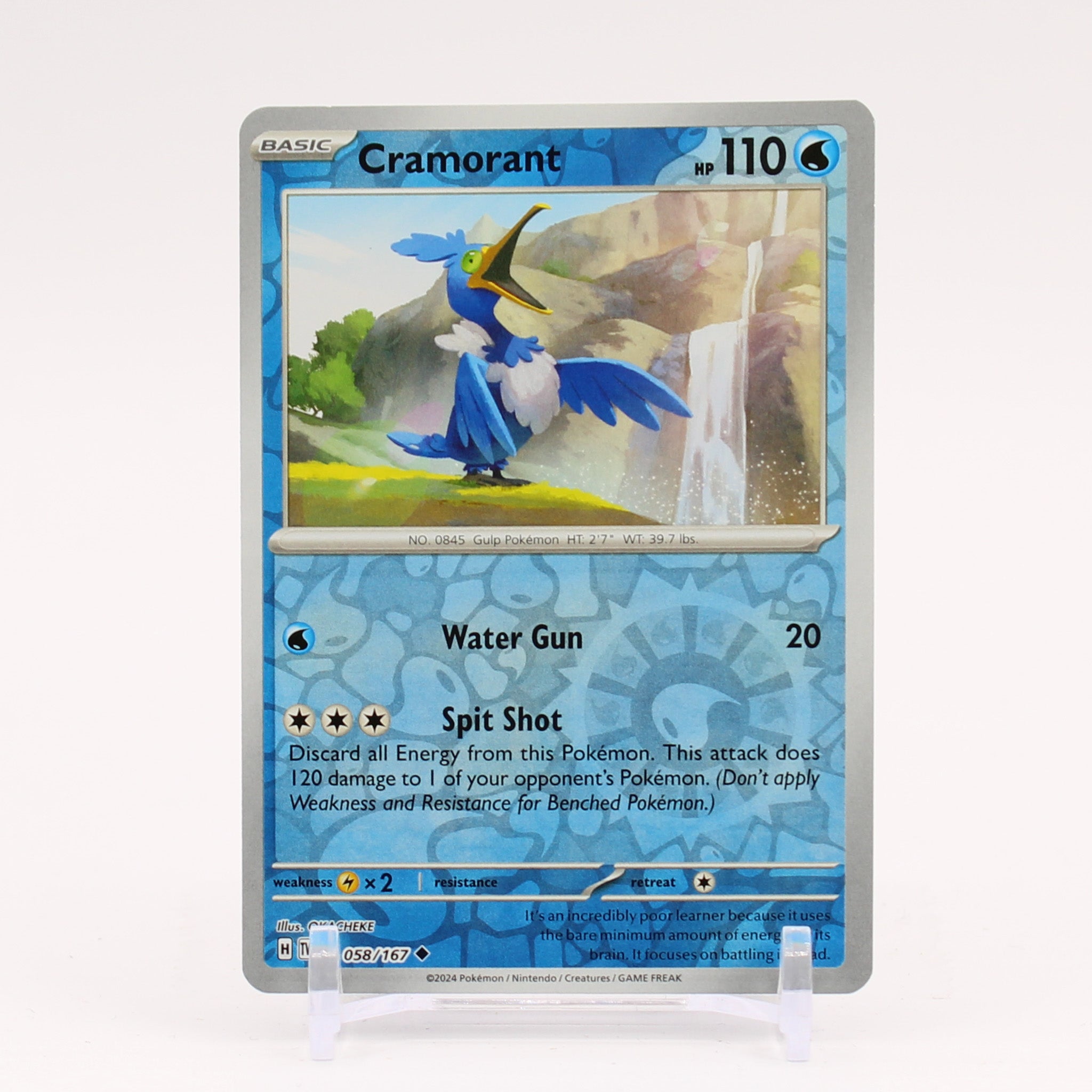 Cramorant - 058/167 Twilight Masquerade REVERSE Holo Pokemon - NM/MINT