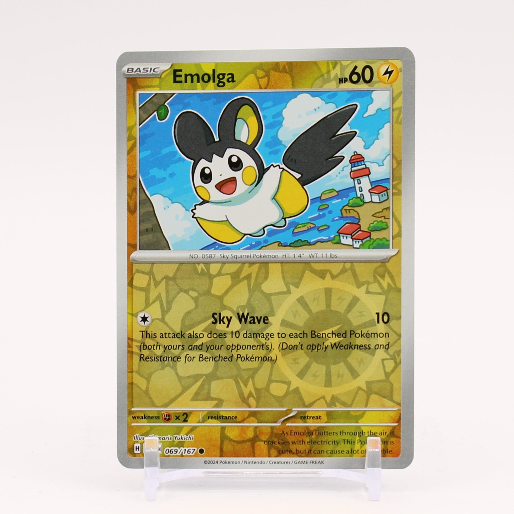 Emolga - 069/167 Twilight Masquerade REVERSE Holo Pokemon - NM/MINT