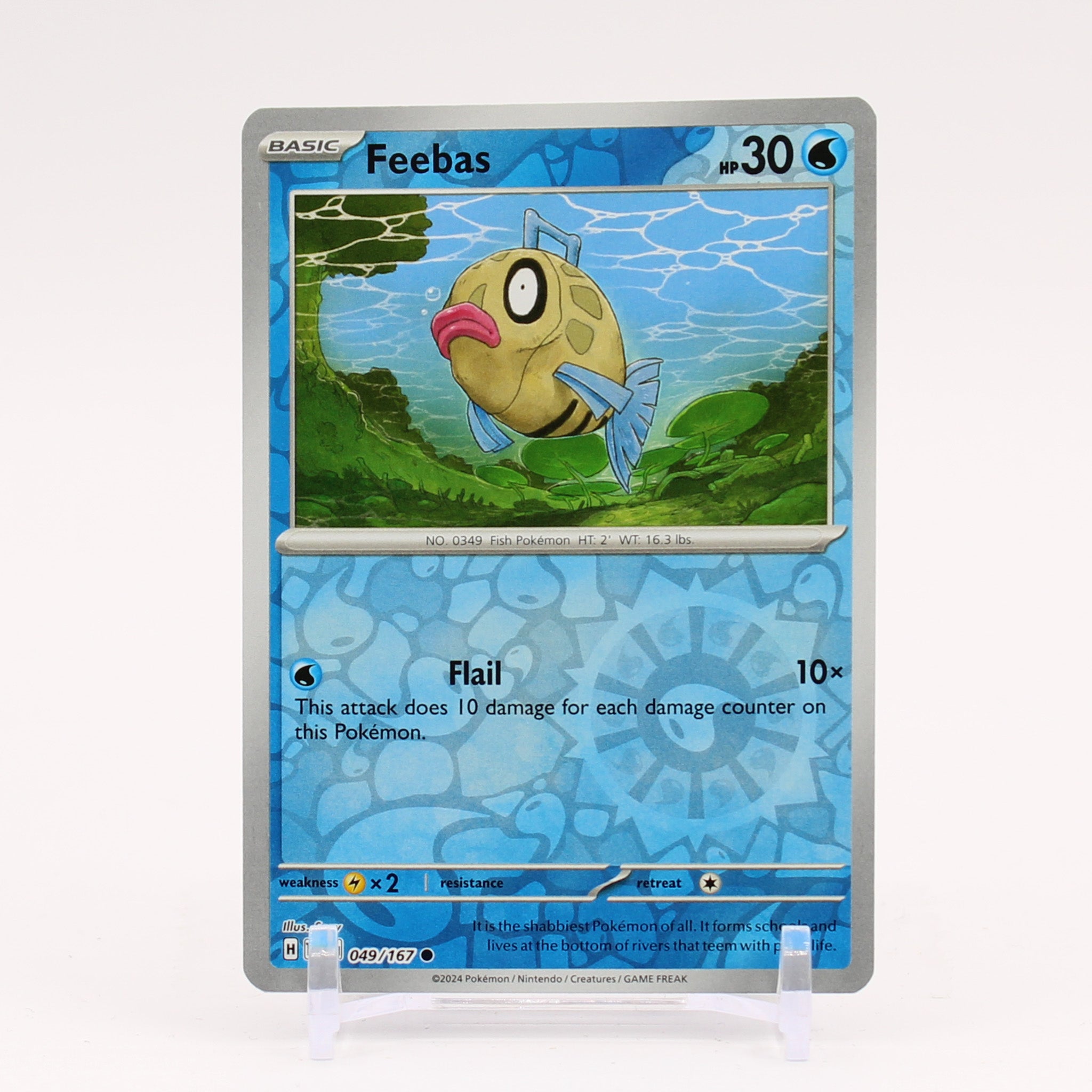 Feebas - 049/167 Twilight Masquerade REVERSE Holo Pokemon - NM/MINT