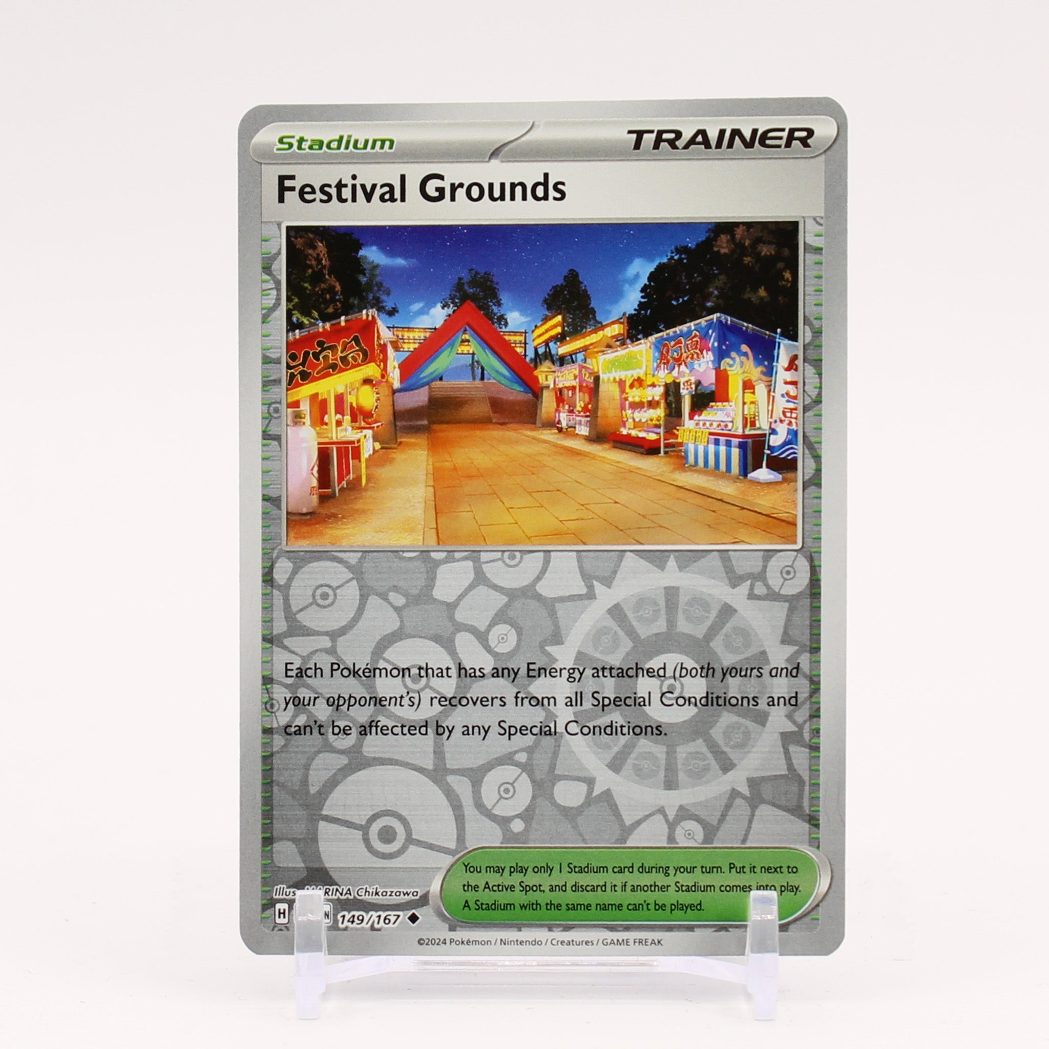 Festival Grounds - 149/167 Twilight Masquerade REVERSE Holo Trainer - NM/MINT