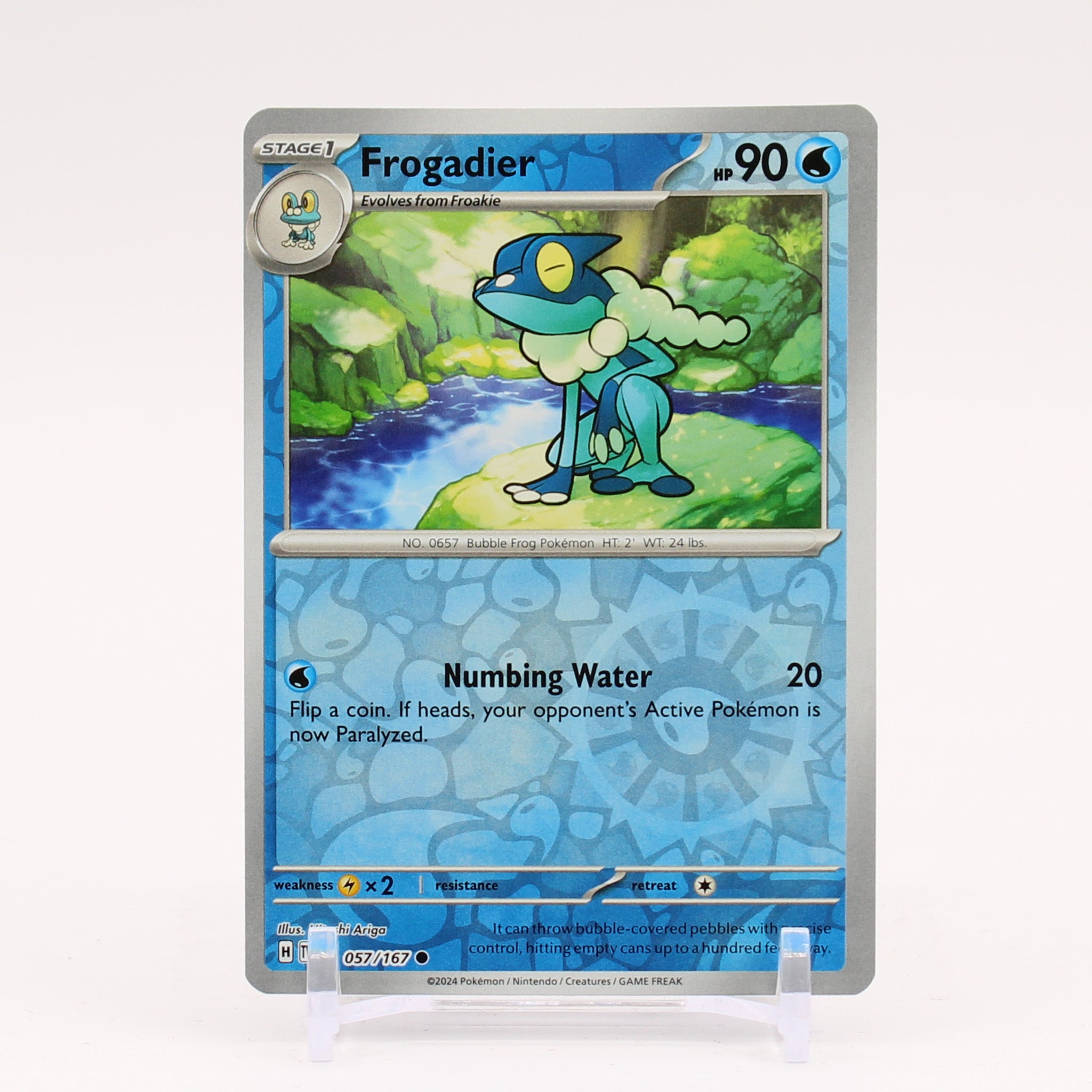 Frogadier - 057/167 Twilight Masquerade REVERSE Holo Pokemon - NM/MINT