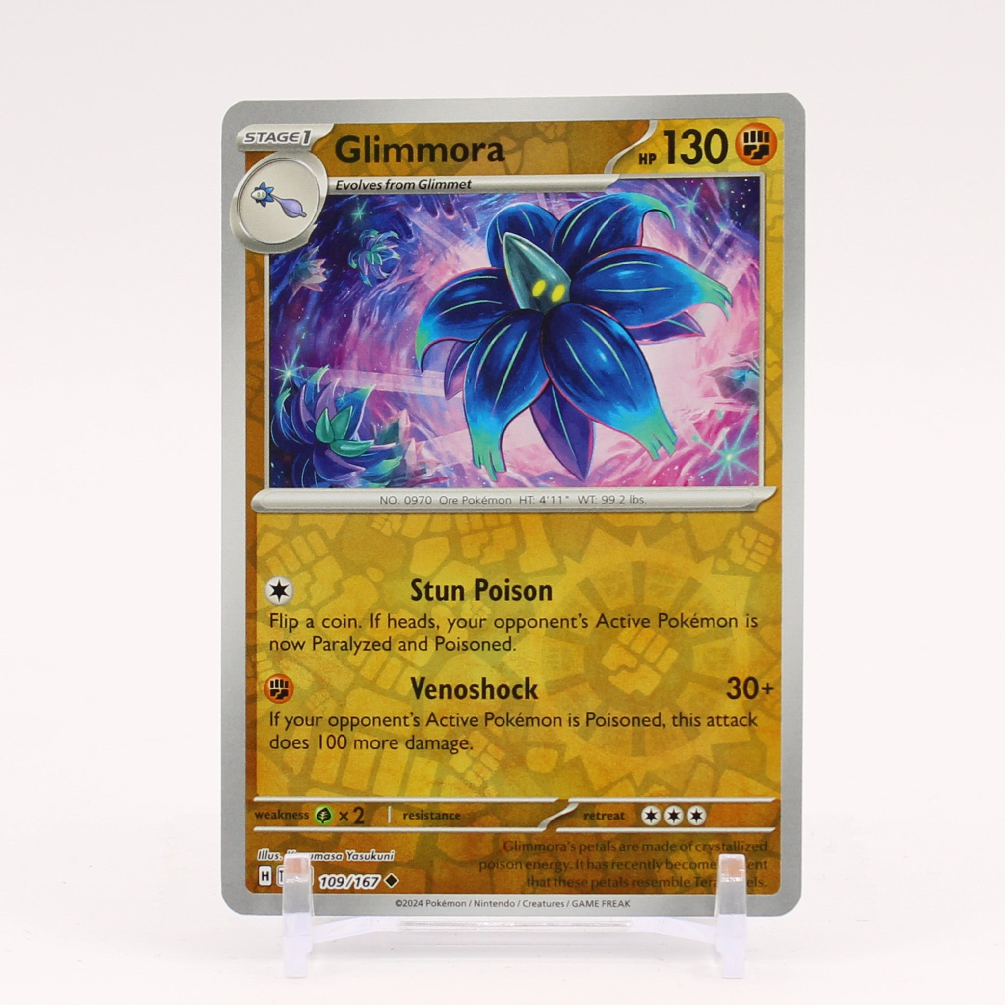 Glimmora - 109/167 Twilight Masquerade REVERSE Holo Pokemon - NM/MINT