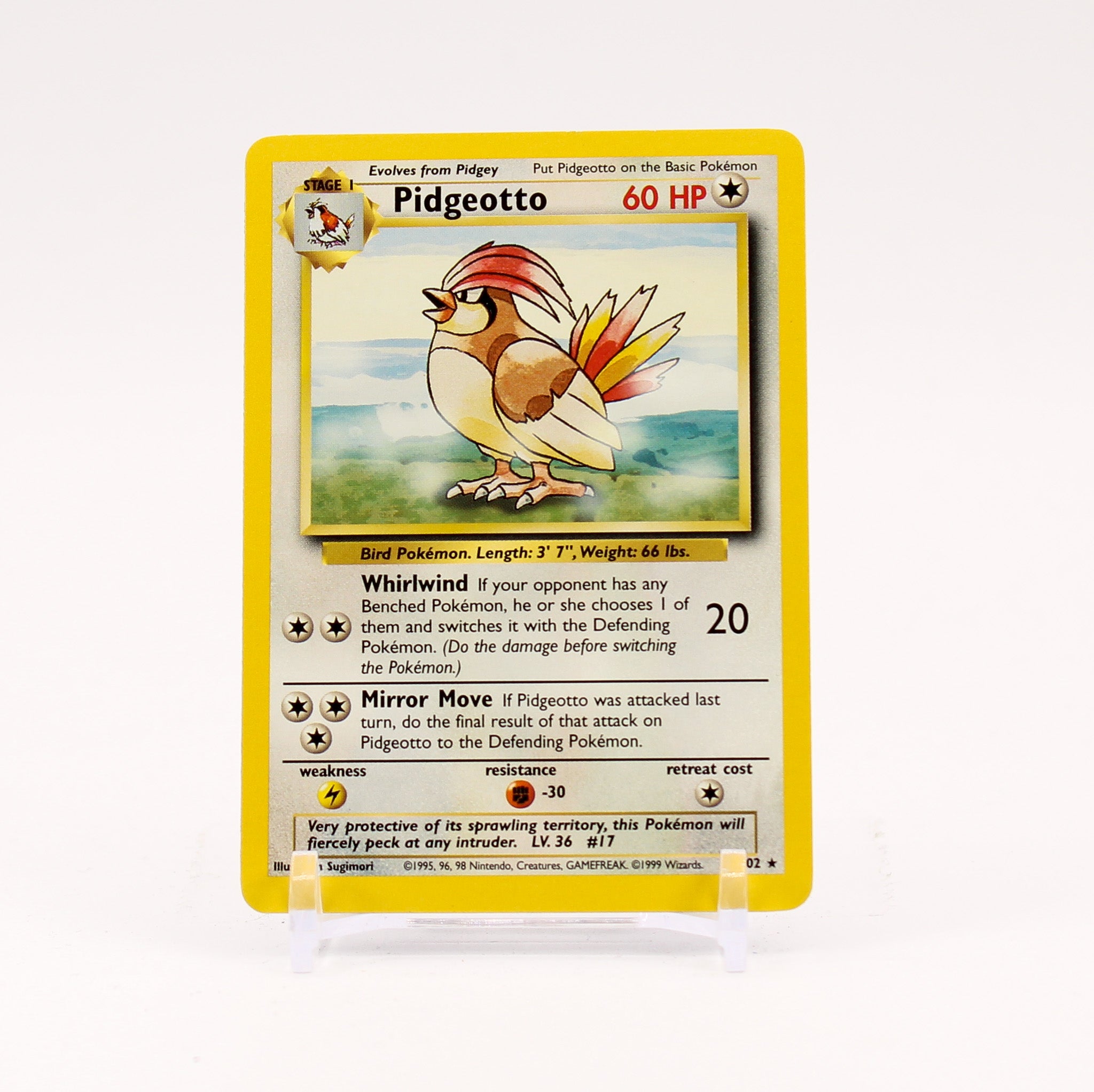 Pidgeotto - 22/102 Base Set Unlimited Rare Pokemon - NM/LP