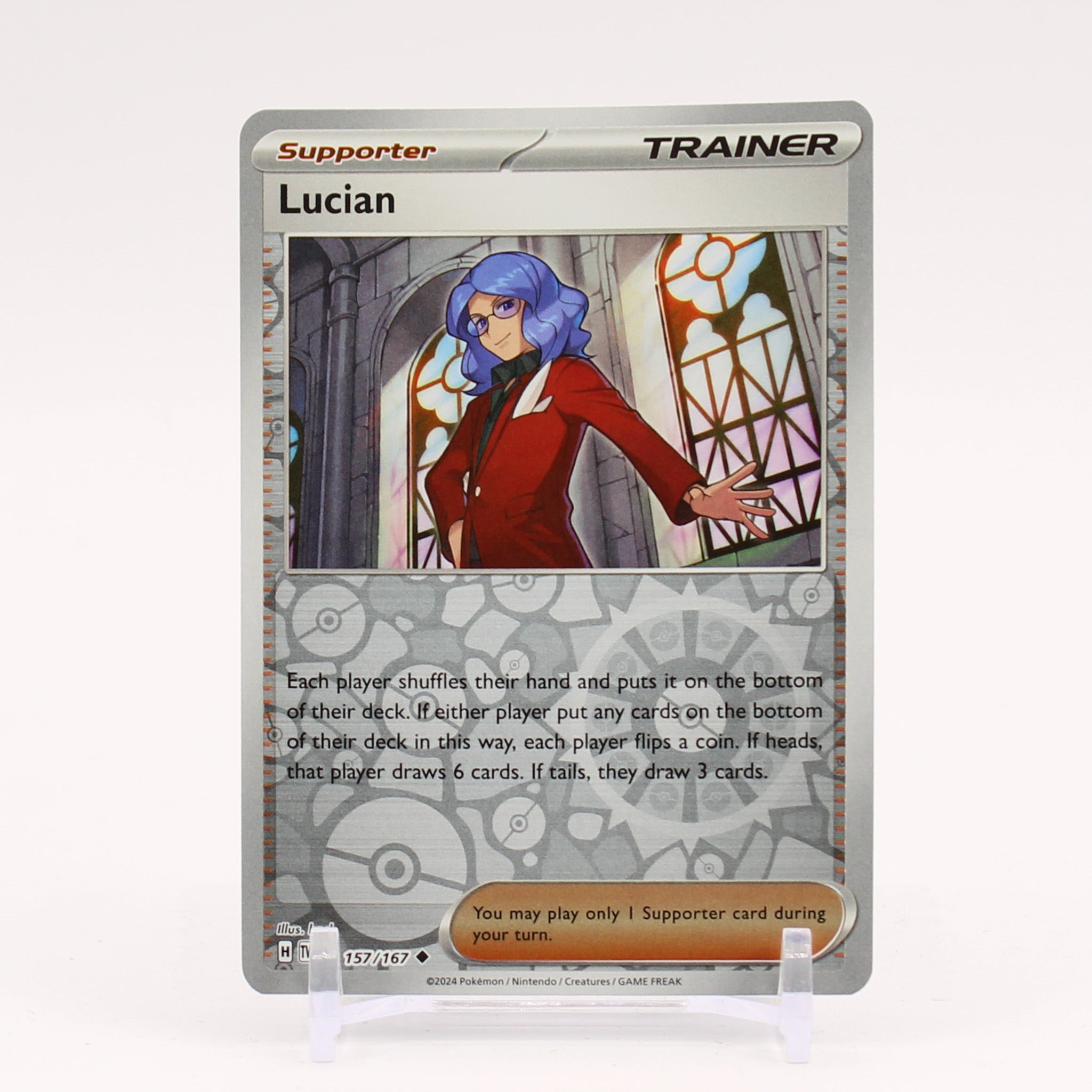 Lucian - 157/167 Twilight Masquerade REVERSE Holo Pokemon - NM/MINT