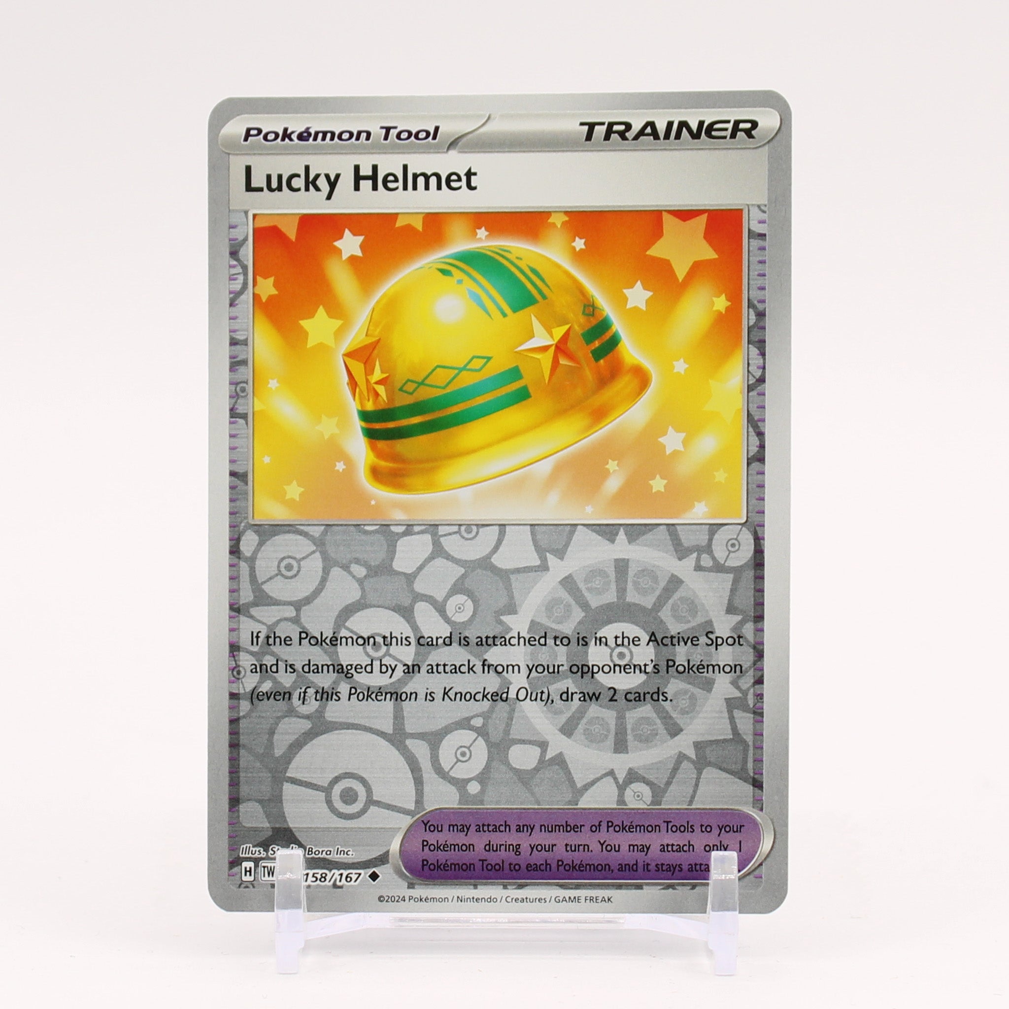 Lucky Helmet - 158/167 Twilight Masquerade REVERSE Holo Pokemon - NM/MINT