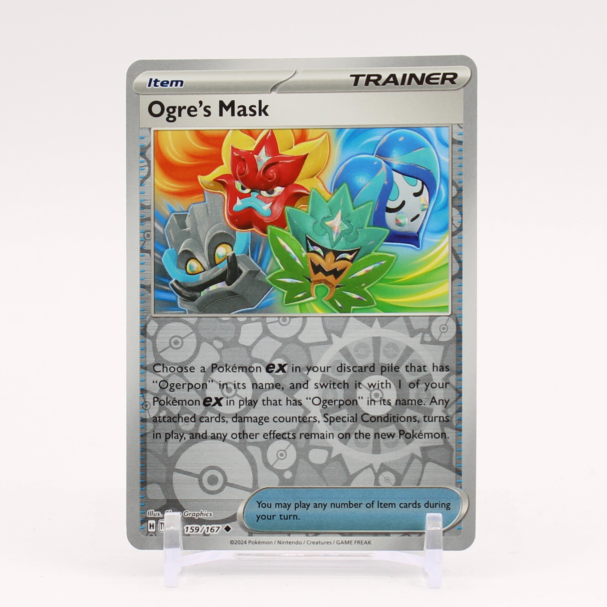 Ogre's Mask - 159/167 Twilight Masquerade REVERSE Holo Trainer - NM/MINT