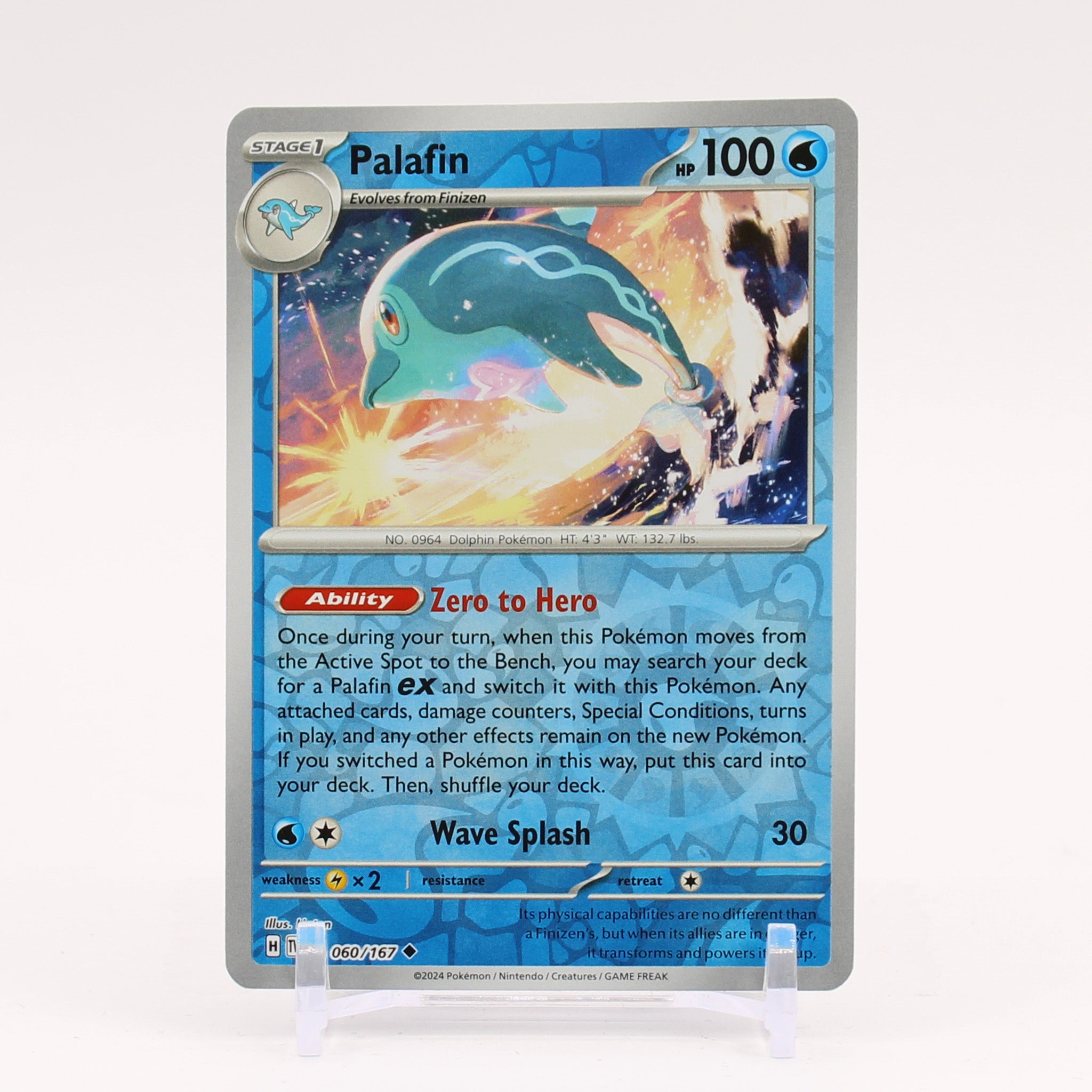 Palafin - 060/167 Twilight Masquerade REVERSE Holo Pokemon - NM/MINT