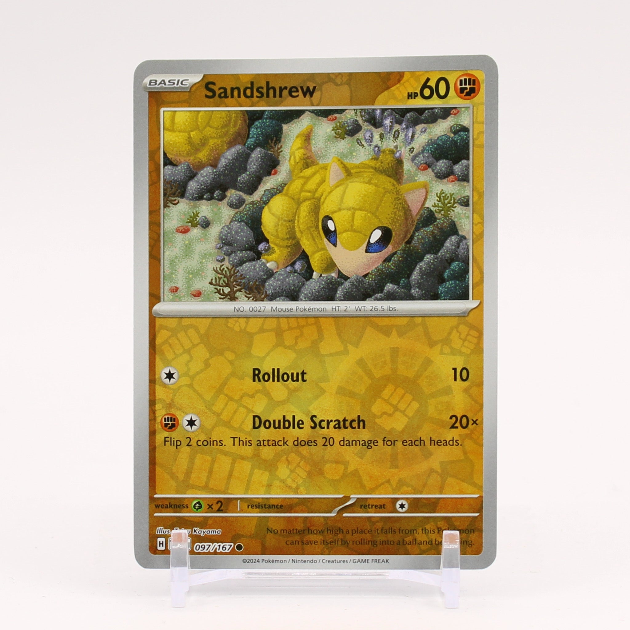 Sandshrew - 097/167 Twilight Masquerade REVERSE Holo Pokemon - NM/MINT