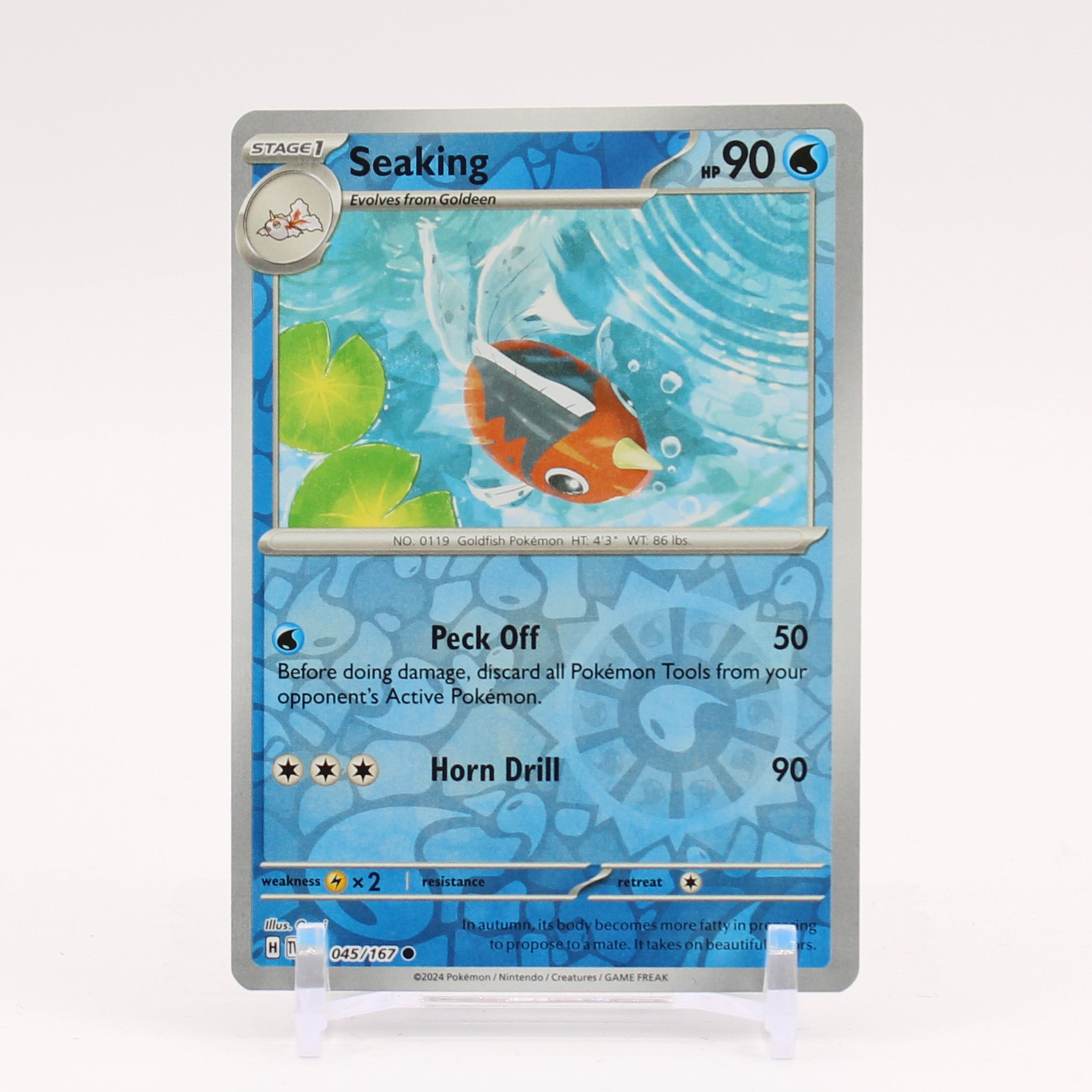 Seaking - 045/167 Twilight Masquerade REVERSE Holo Pokemon - NM/MINT