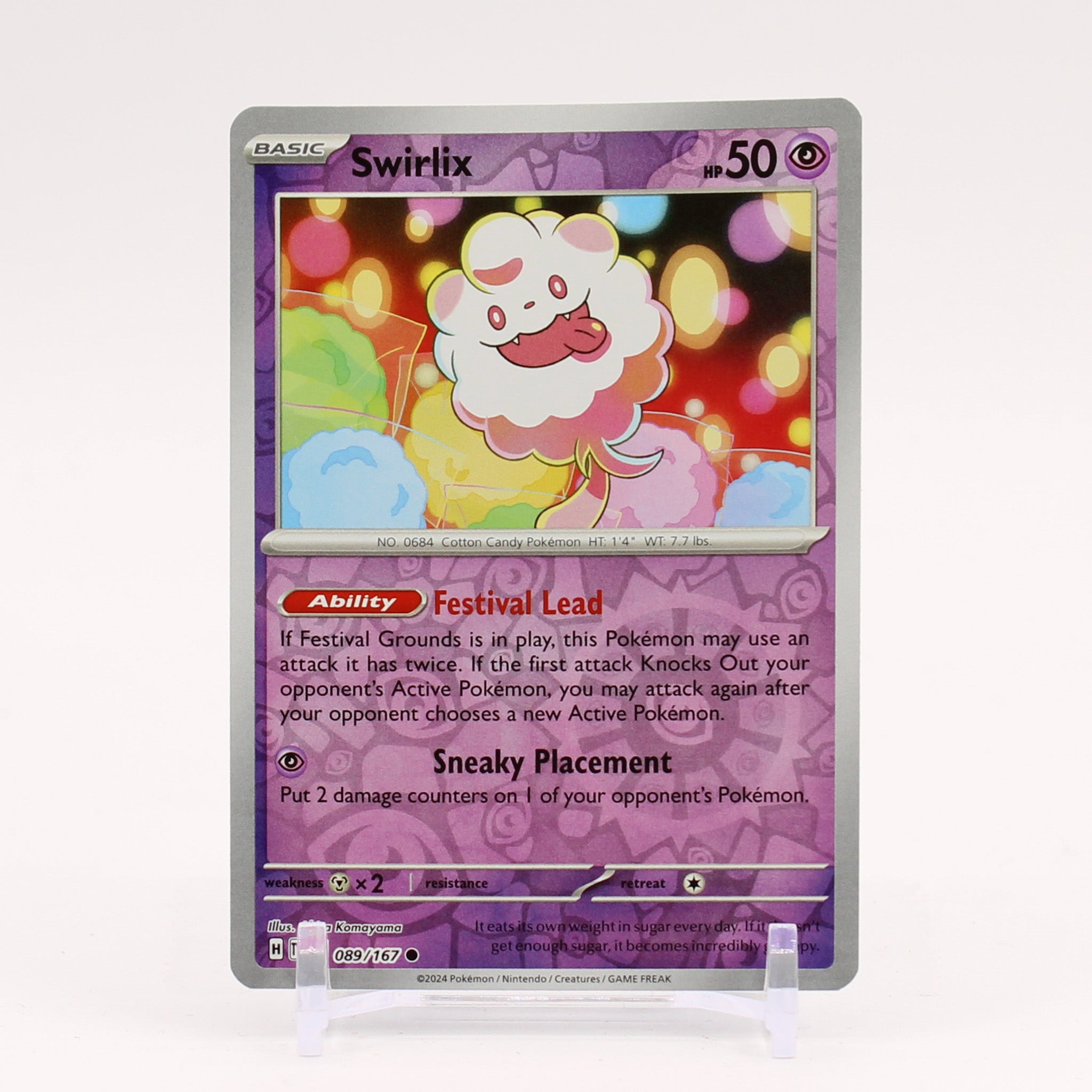 Swirlix - 089/167 Twilight Masquerade REVERSE Holo Pokemon - NM/MINT