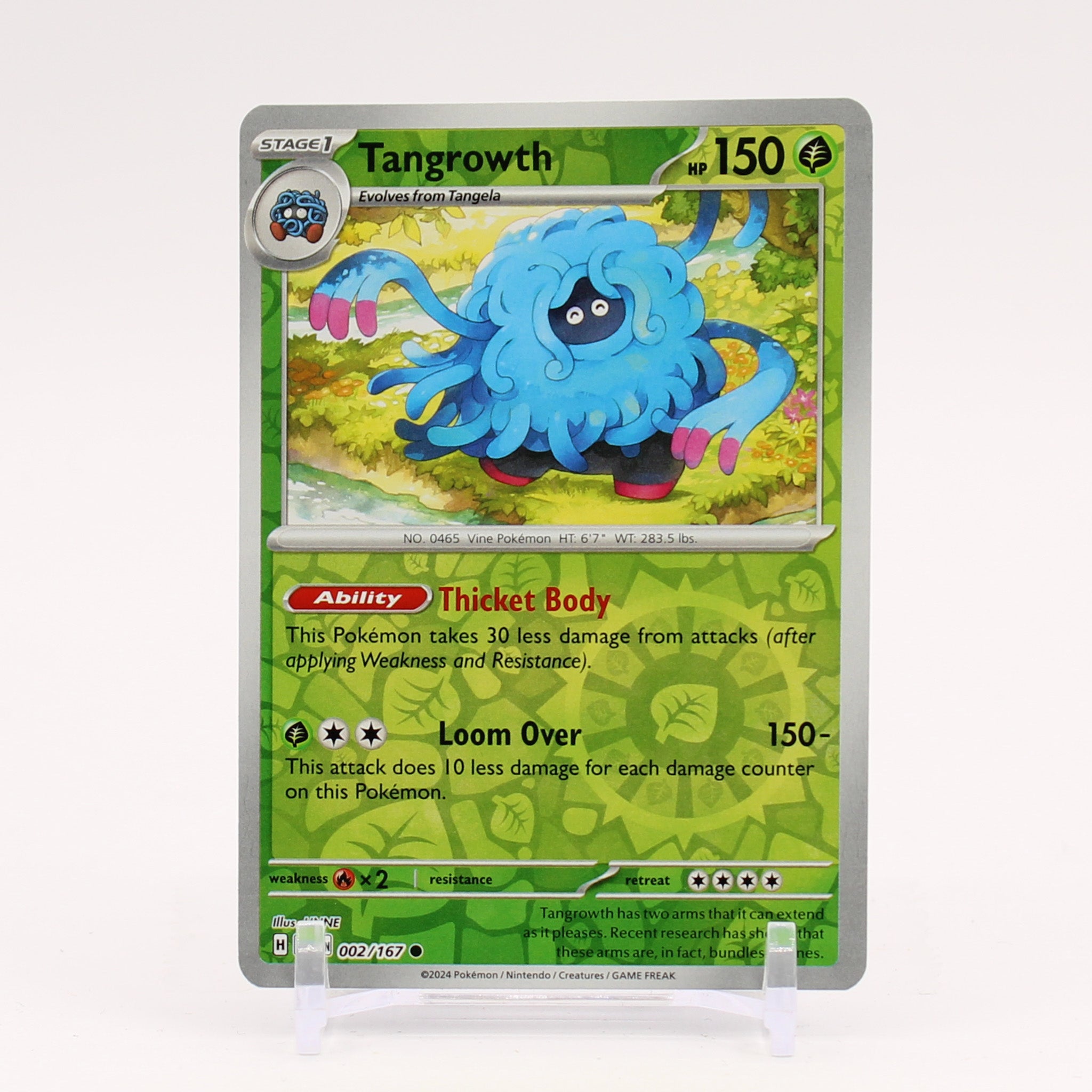 Tangrowth - 002/167 Twilight Masquerade REVERSE Holo Pokemon - NM/MINT