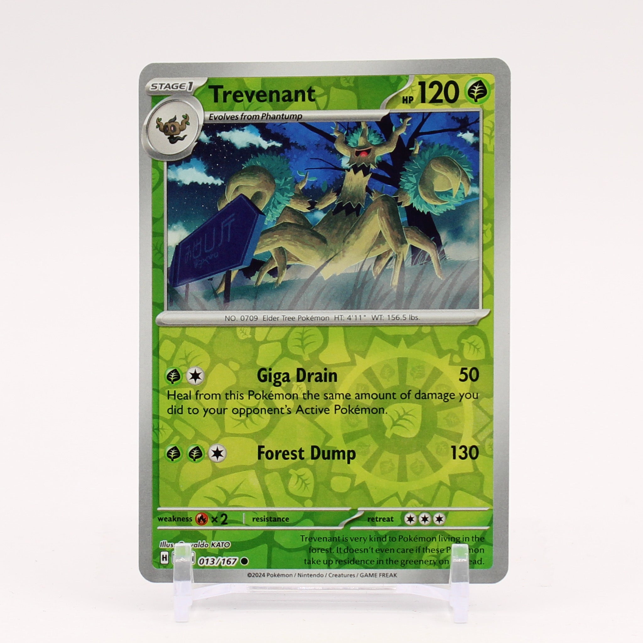 Trevenant - 013/167 Twilight Masquerade REVERSE Holo Pokemon - NM/MINT