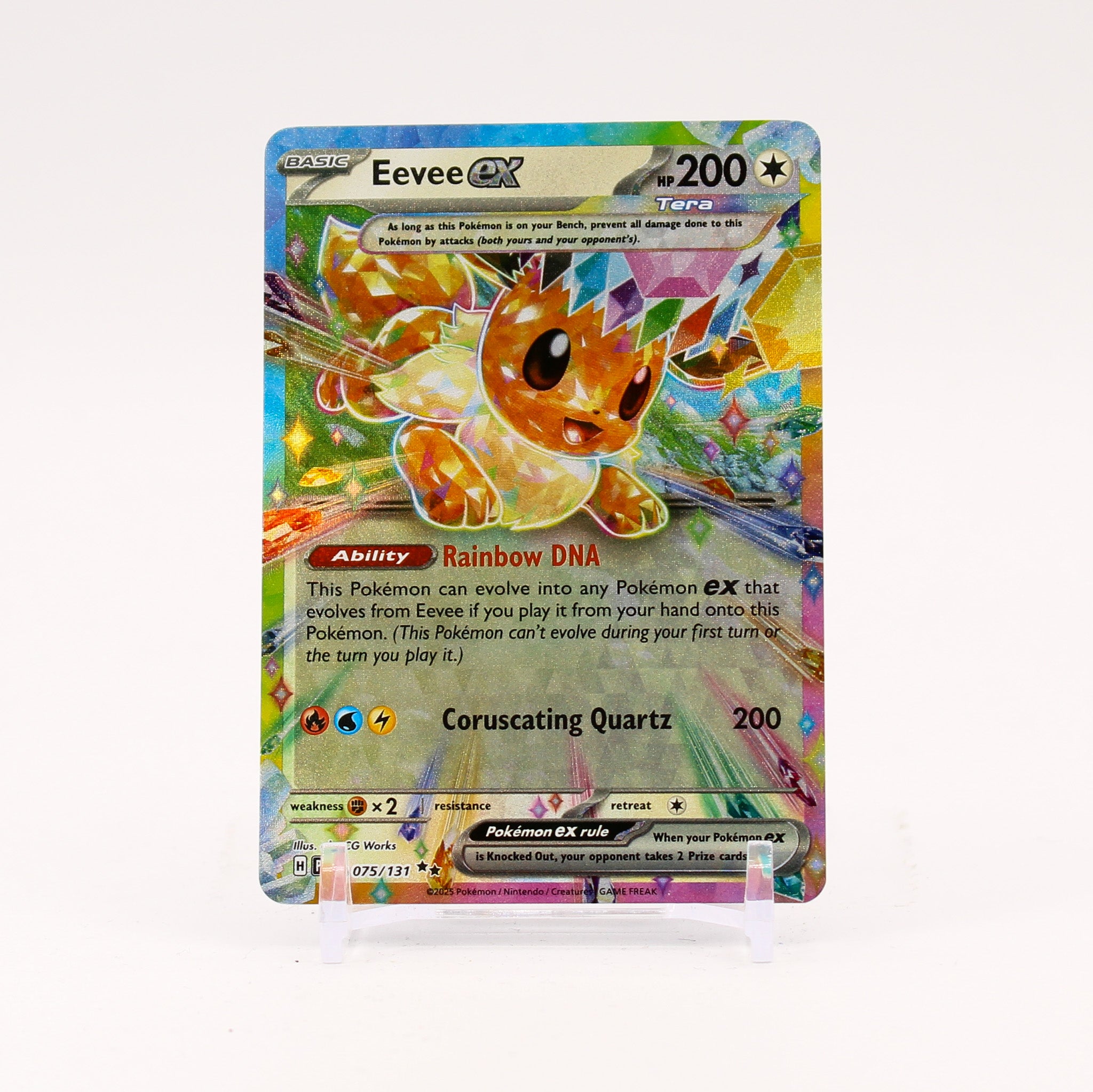Eevee ex - 075/131 Prismatic Evolutions Double Rare Pokemon - NM/MINT