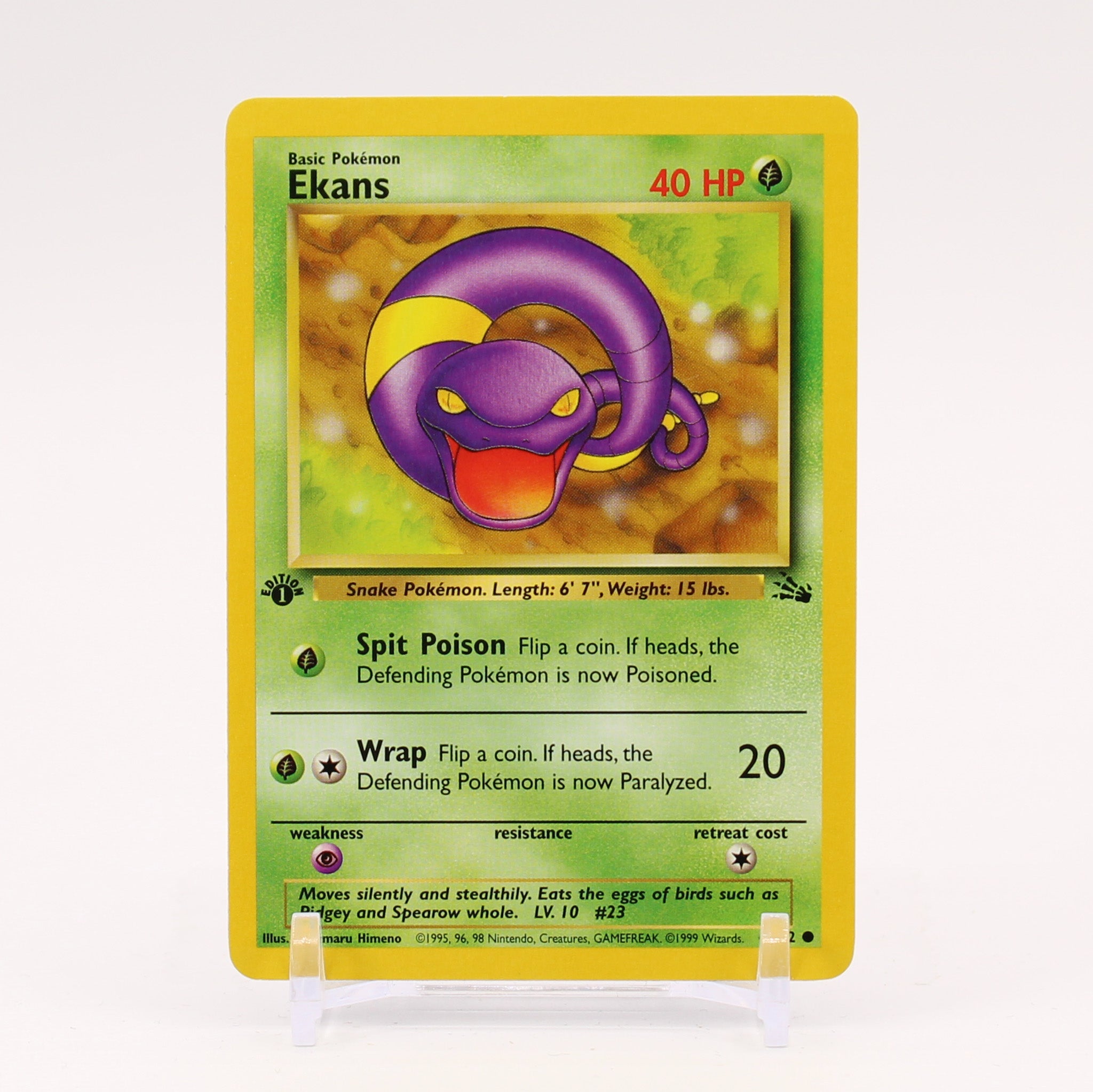 Ekans - 46/62 Fossil 1st Edition Pokemon - NM