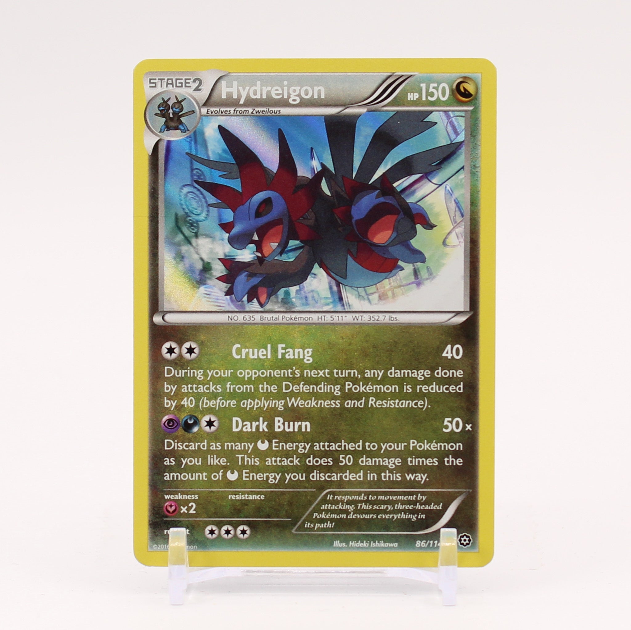 Hydreigon - 86/114 Steam Siege Holo Rare Pokemon - NM