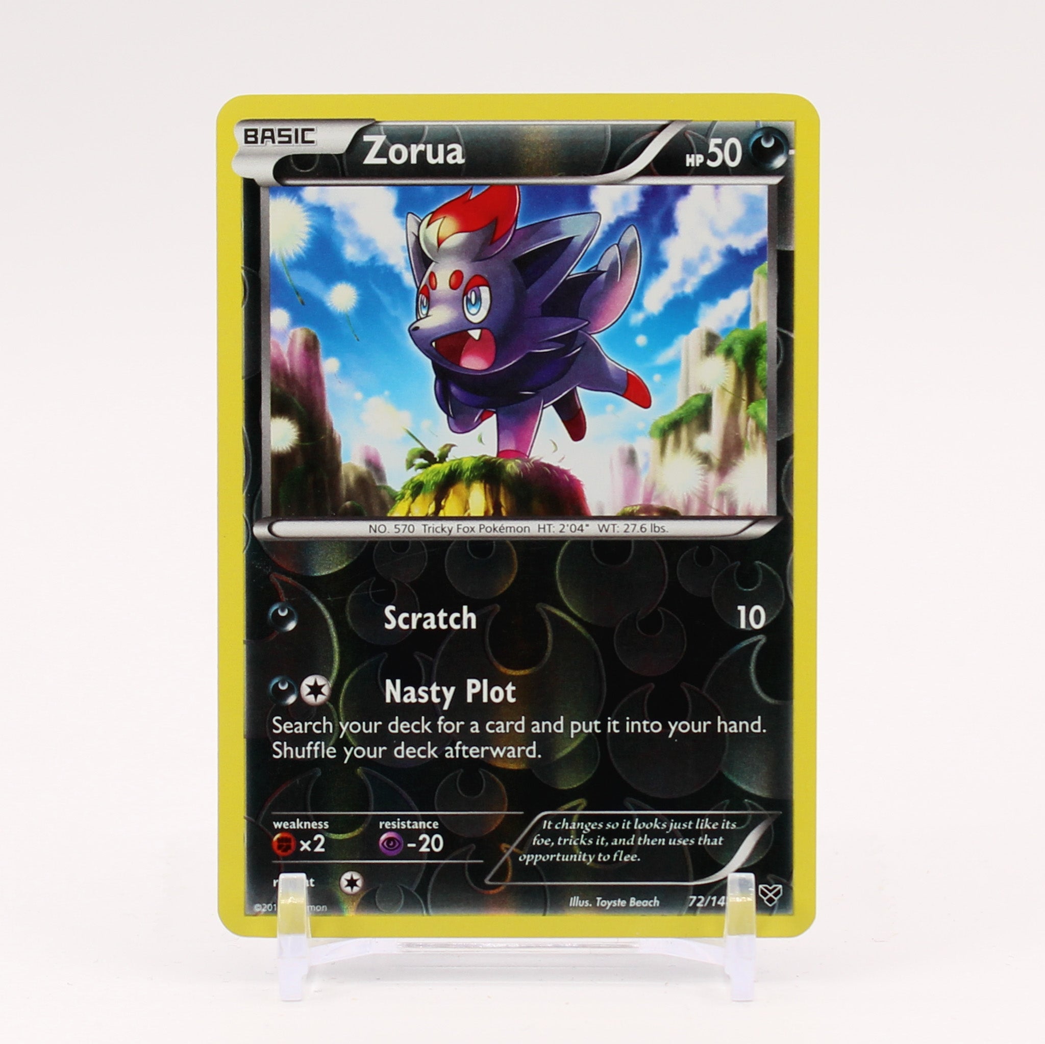 Zorua - 72/146 XY Reverse Holo Pokemon - NM