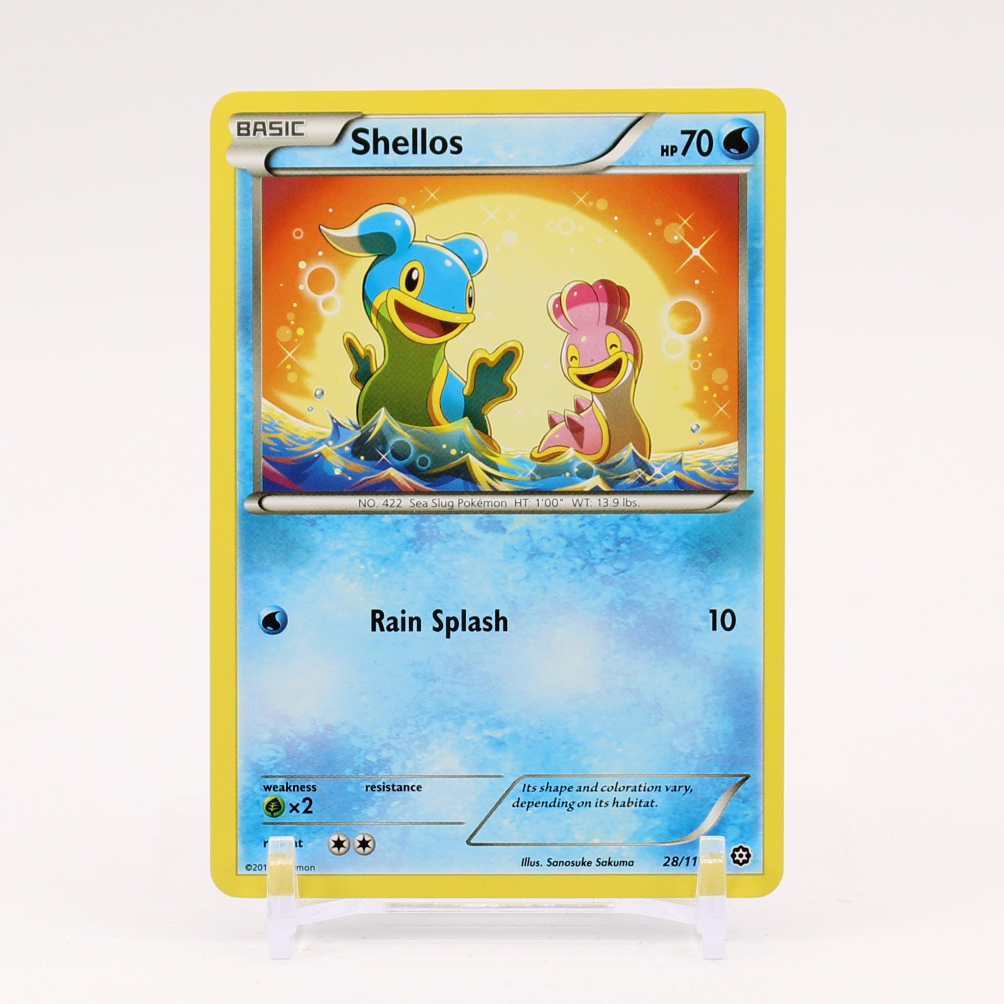 Shellos - 28/114 Steam Siege Pokemon - NM