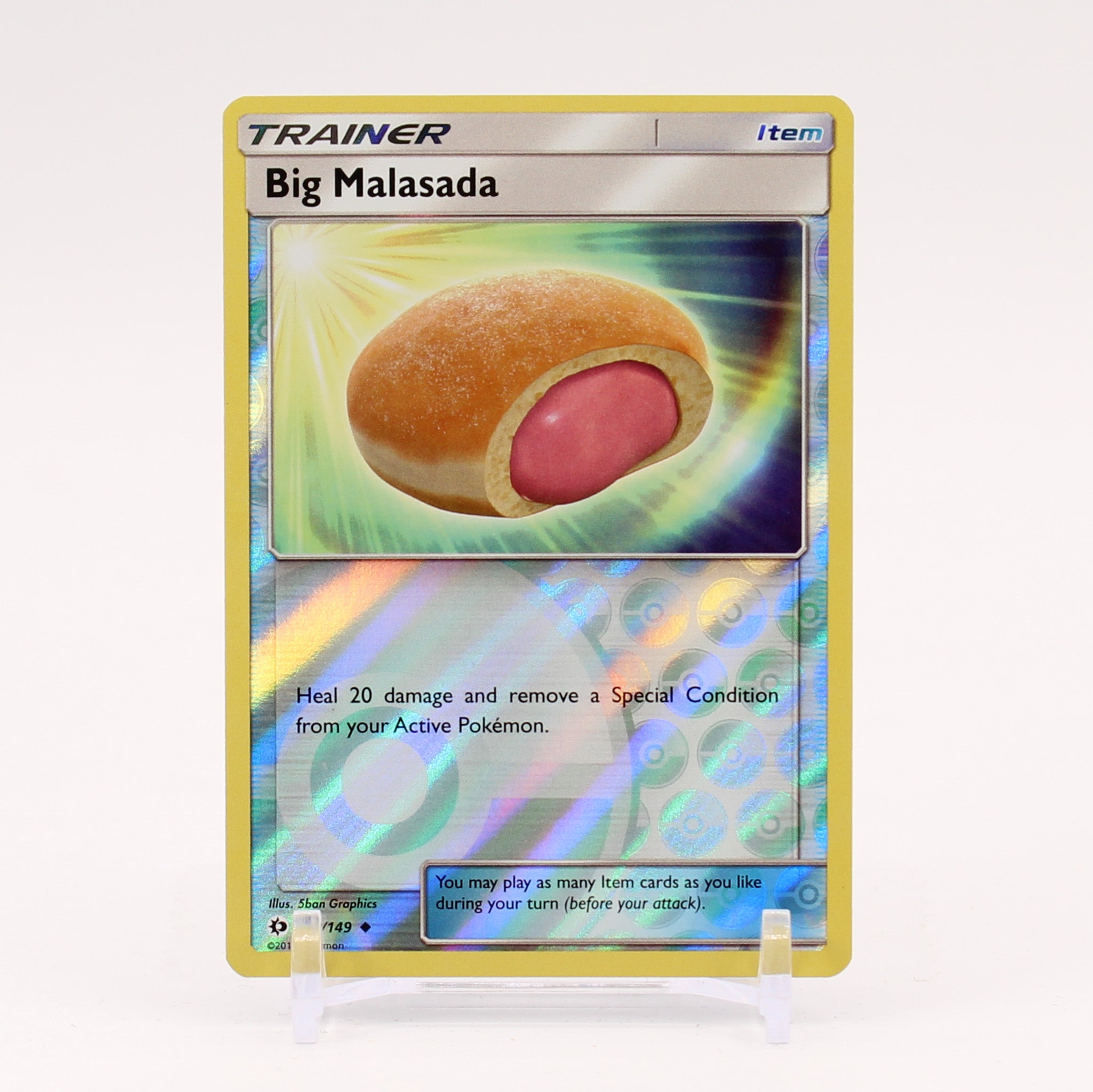 Big Malasada - 114/149 Sun & Moon Reverse Holo Trainer - NM/MINT