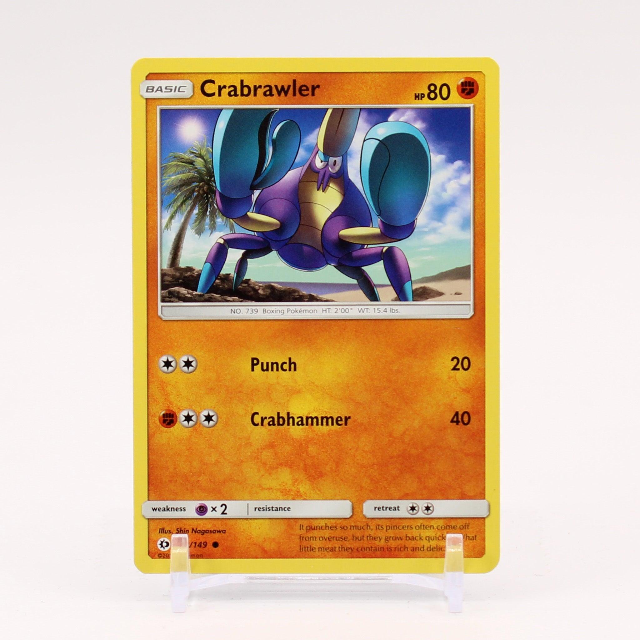 Crabrawler - 72/149 Sun & Moon Pokemon - NM/MINT