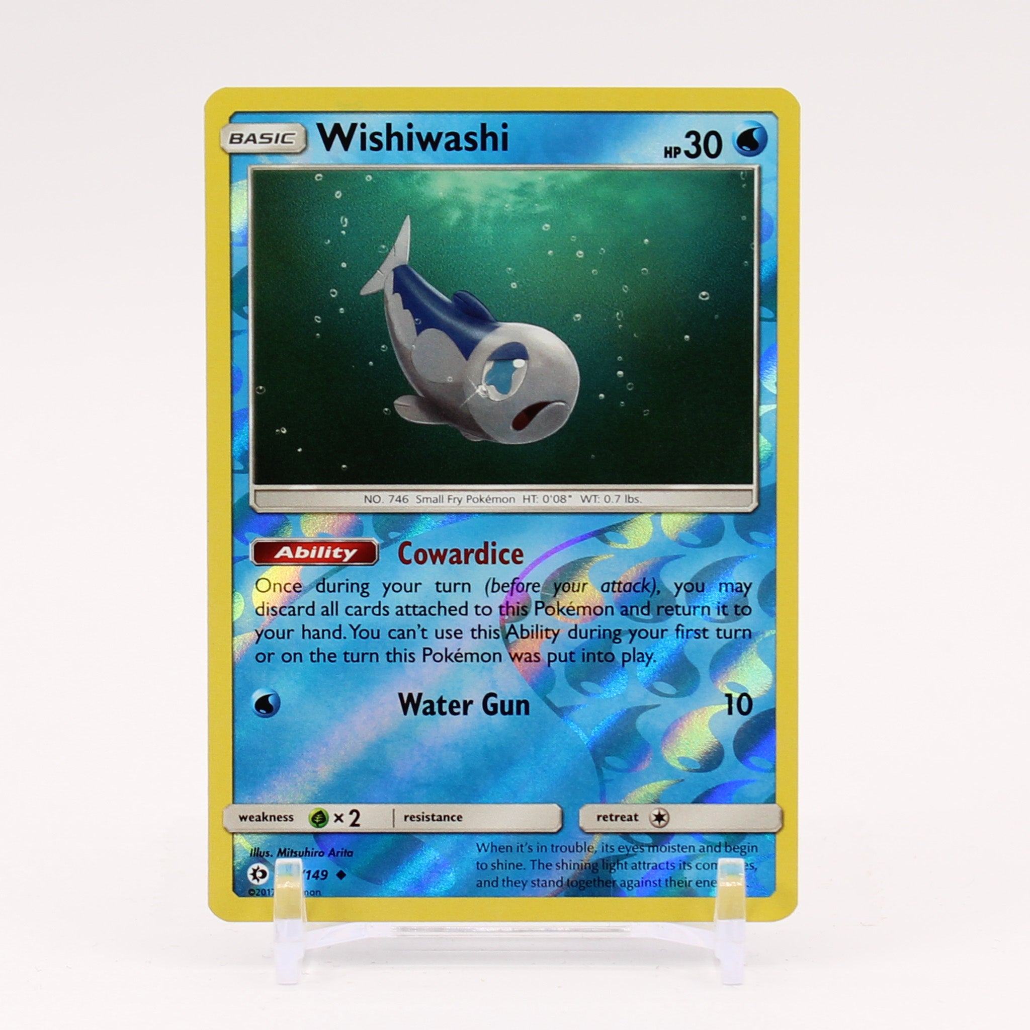 Wishiwashi - 44/149 Sun & Moon Reverse Holo Pokemon - NM/MINT