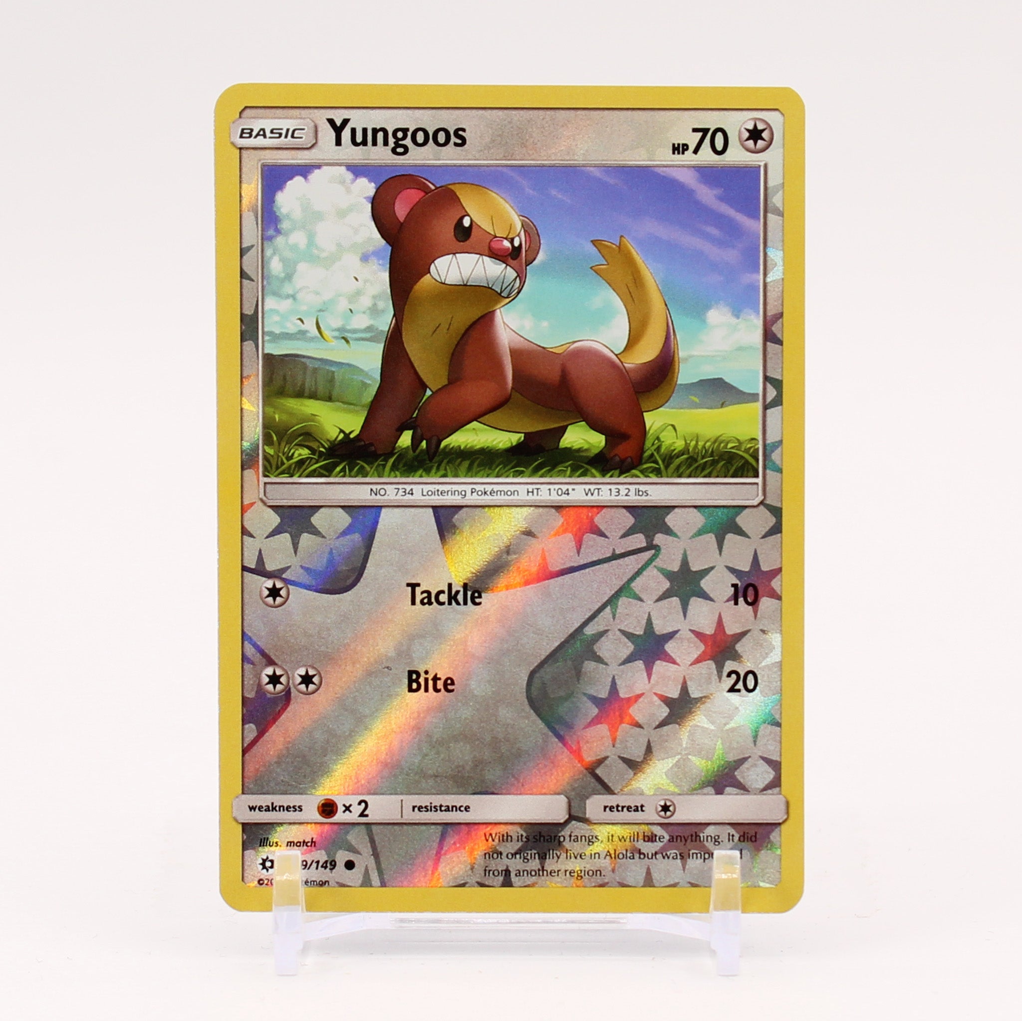 Yungoos - 109/149 Sun & Moon Reverse Holo Pokemon - NM/MINT