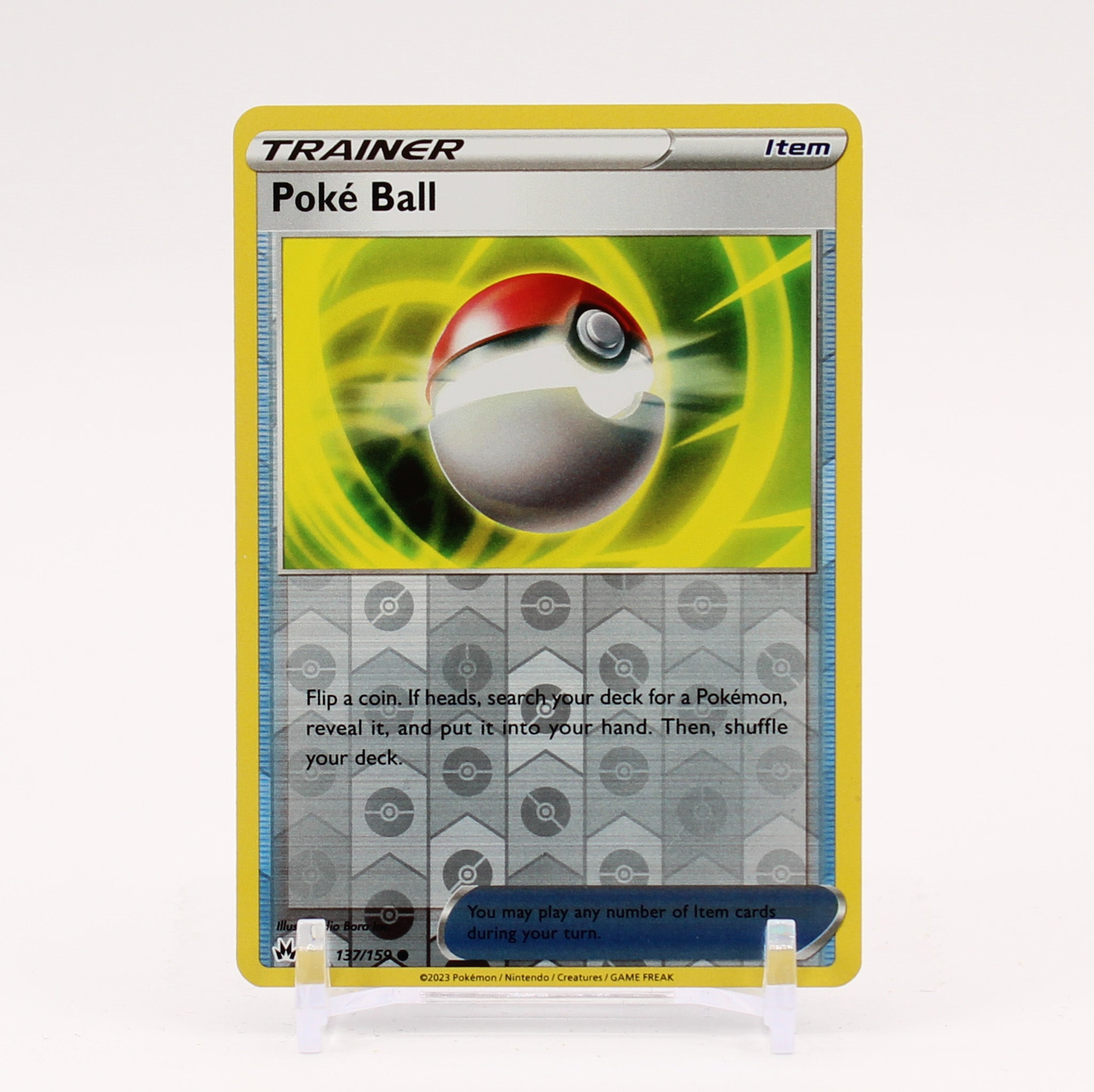 Poke Ball - 137/159 Crown Zenith Reverse Holo Trainer - NM/MINT