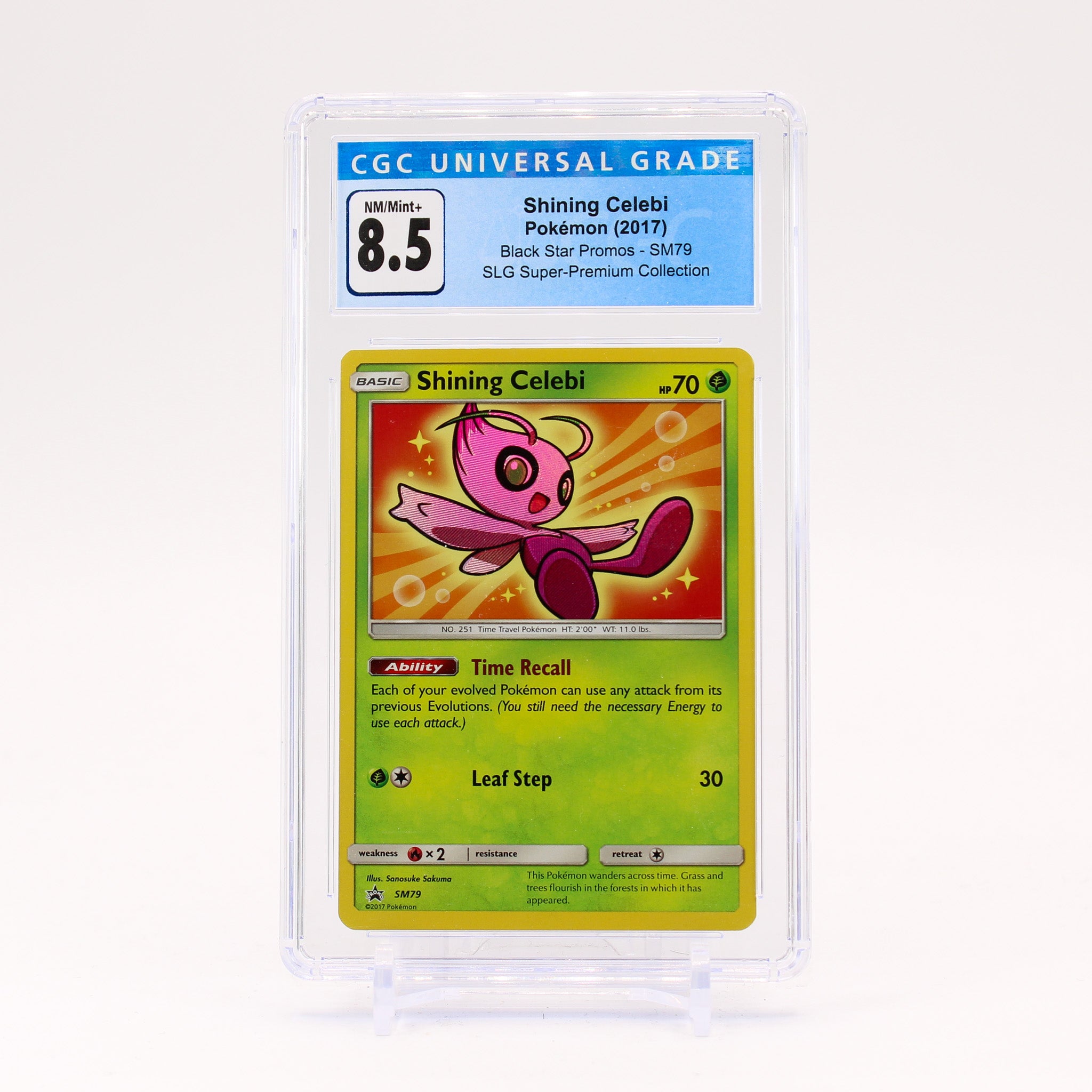 Shining Celebi SM79 CGC 8.5 Shining Legends Promo Pokemon - NM/MINT+