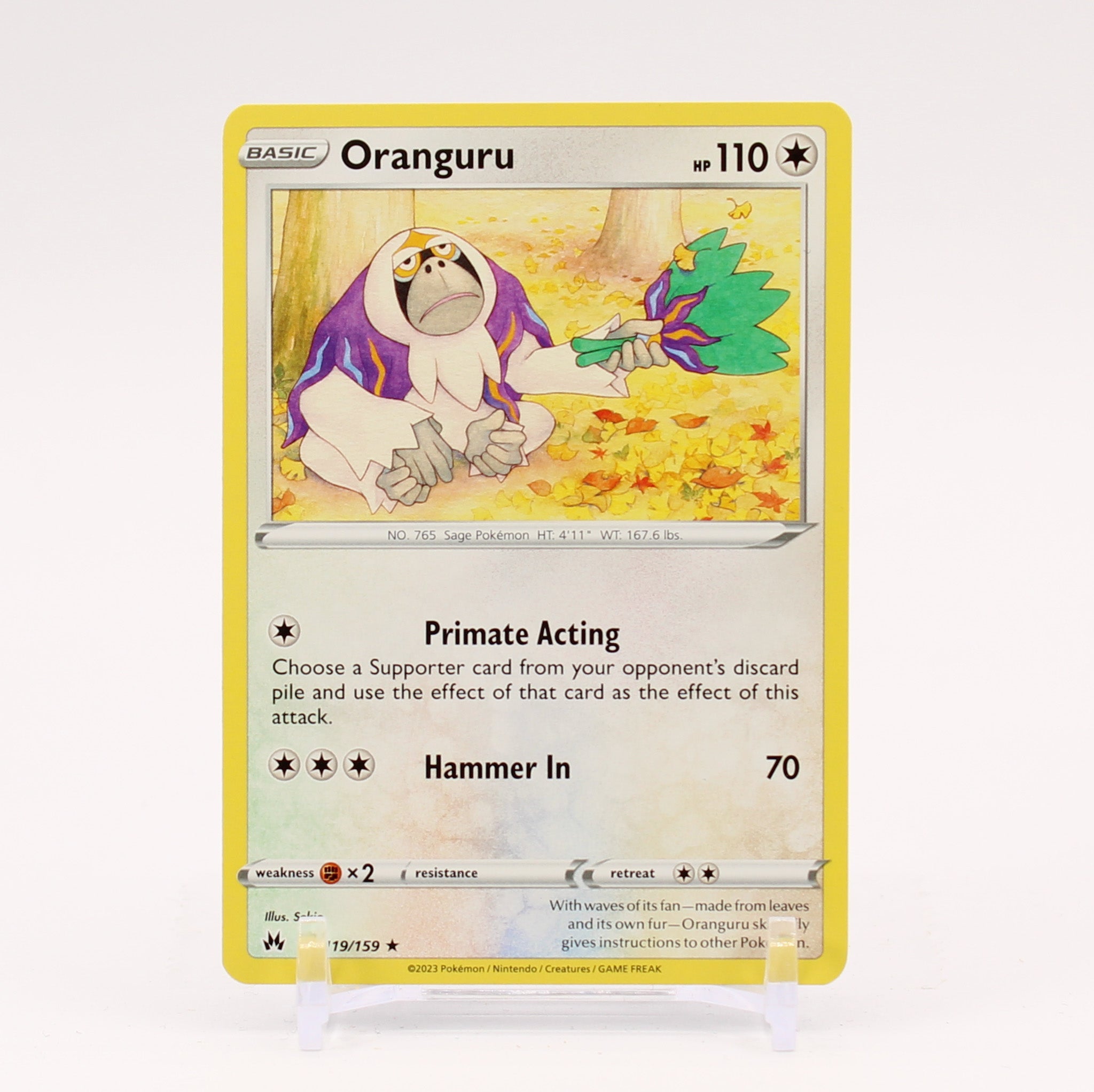 Oranguru - 119/159 Crown Zenith Rare Pokemon - NM/MINT