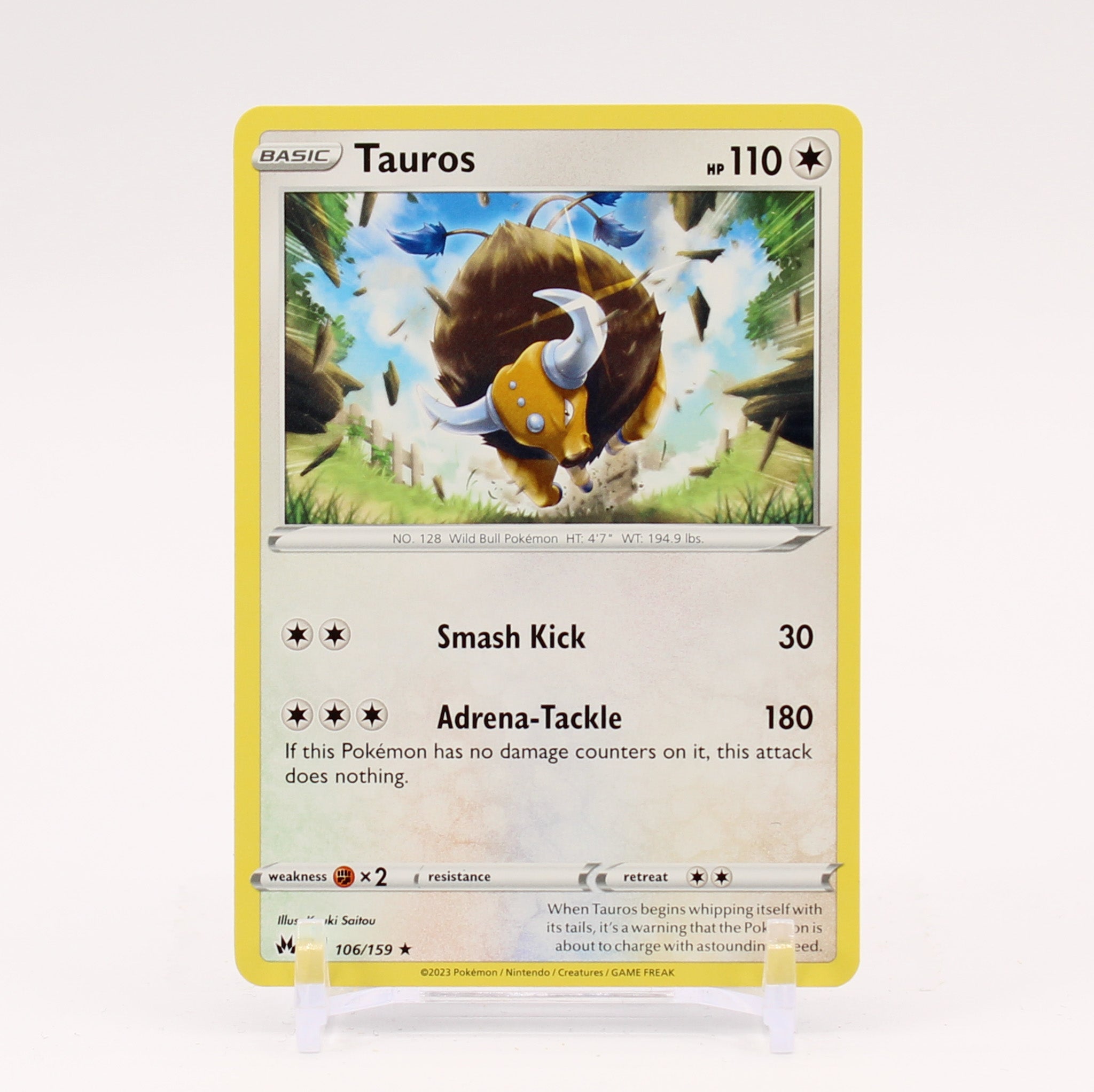 Tauros - 106/159 Crown Zenith Rare Pokemon - NM/MINT