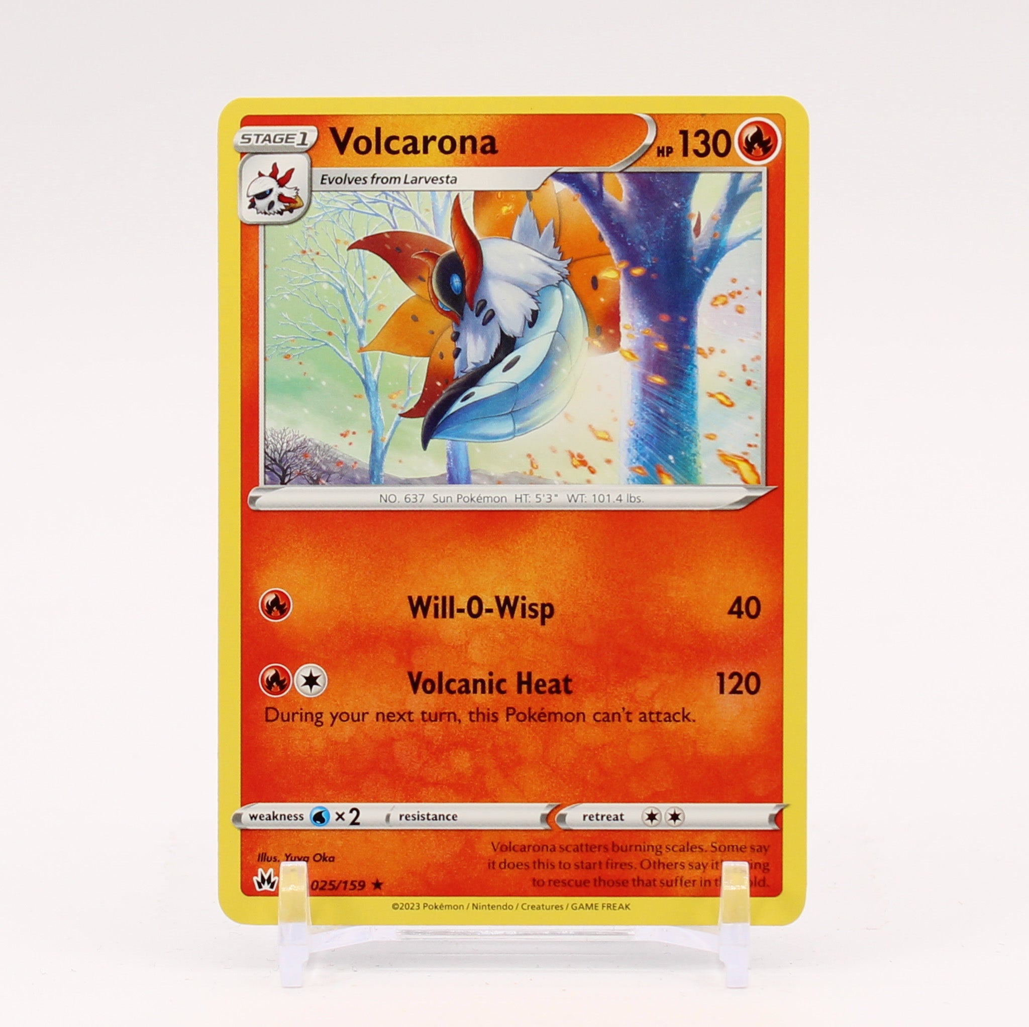 Volcarona - 025/159 Crown Zenith Rare Pokemon - NM/MINT