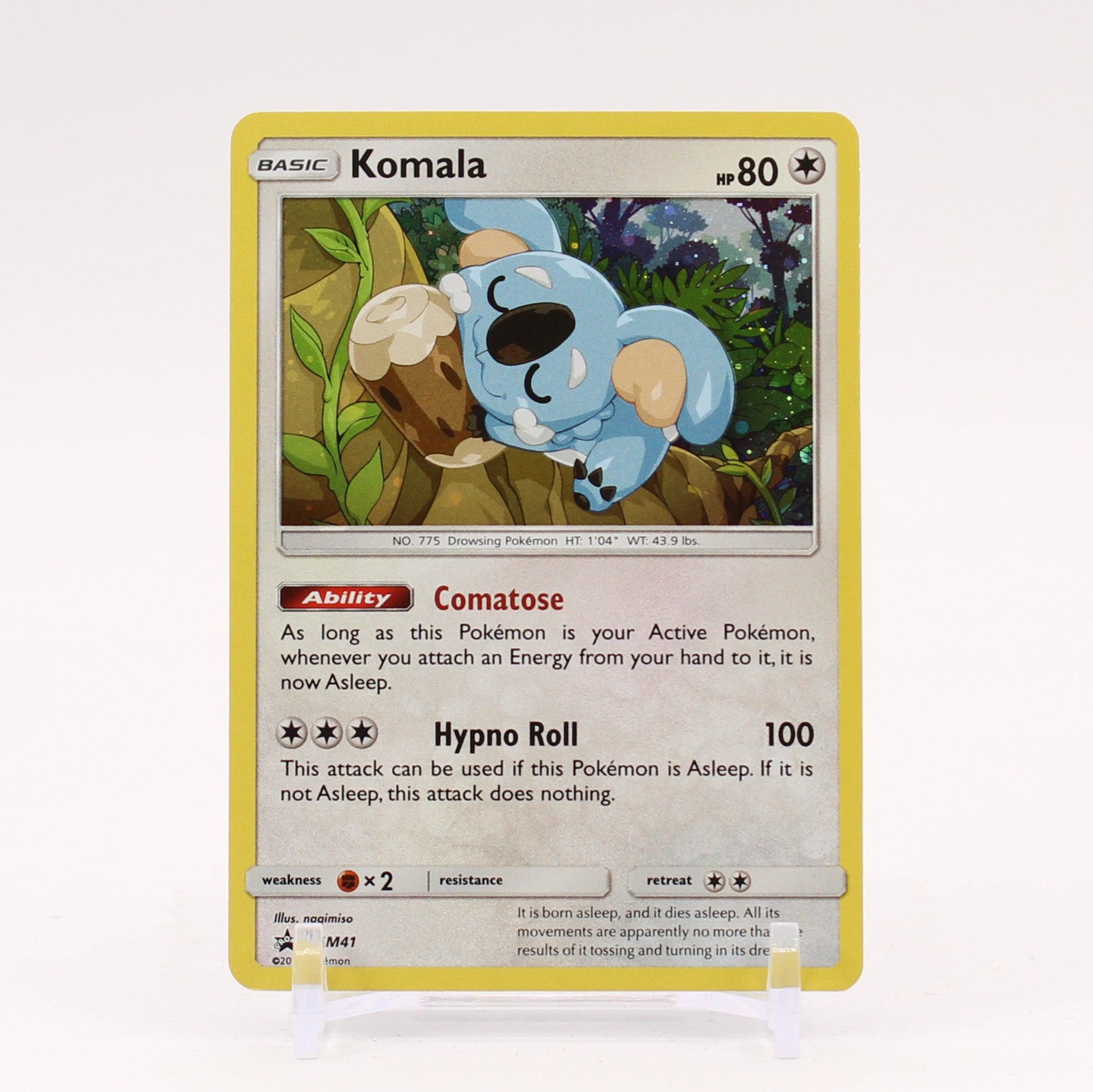 Komala - SM41 Black Star Promo Holo Pokemon - NM/MINT