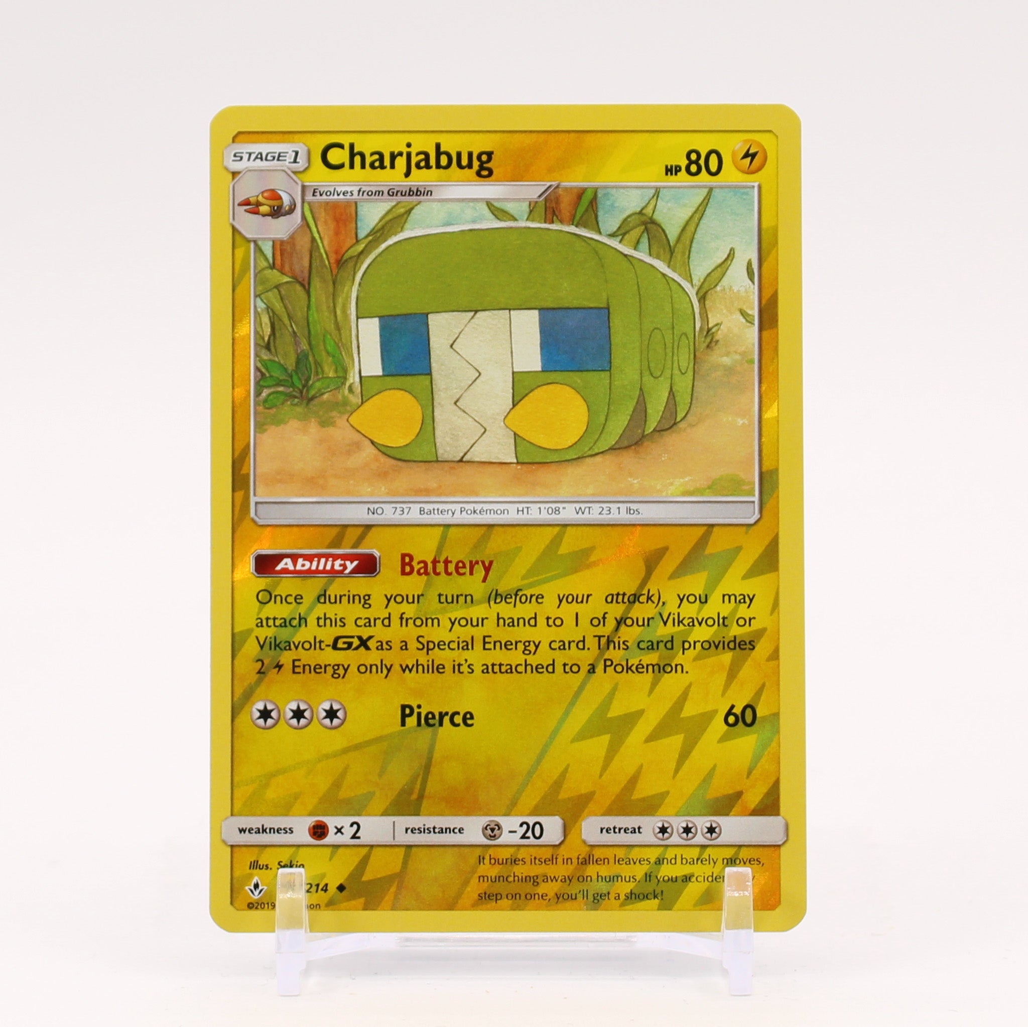 Charjabug - 58/214 Unbroken Bonds Reverse Holo Pokemon - NM/MINT