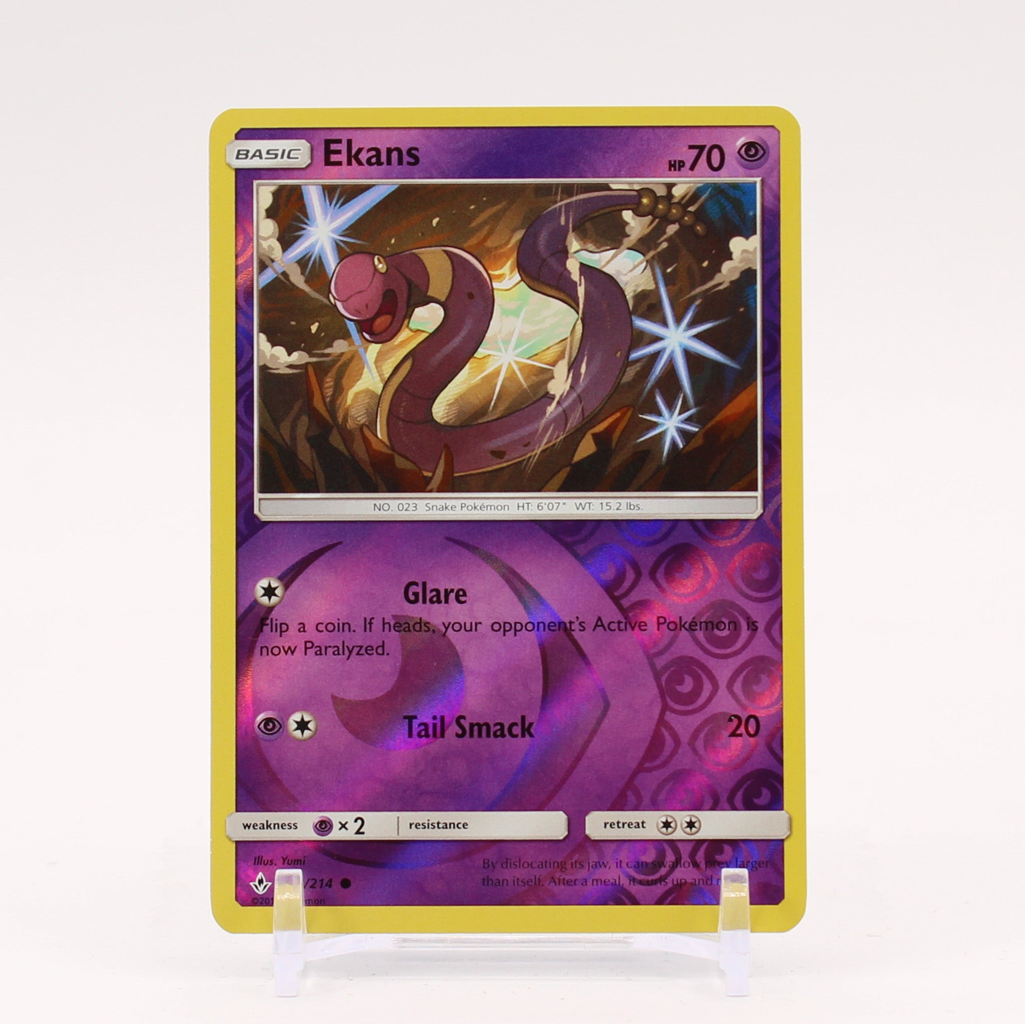 Ekans - 62/214 Unbroken Bonds Reverse Holo Pokemon - NM/MINT