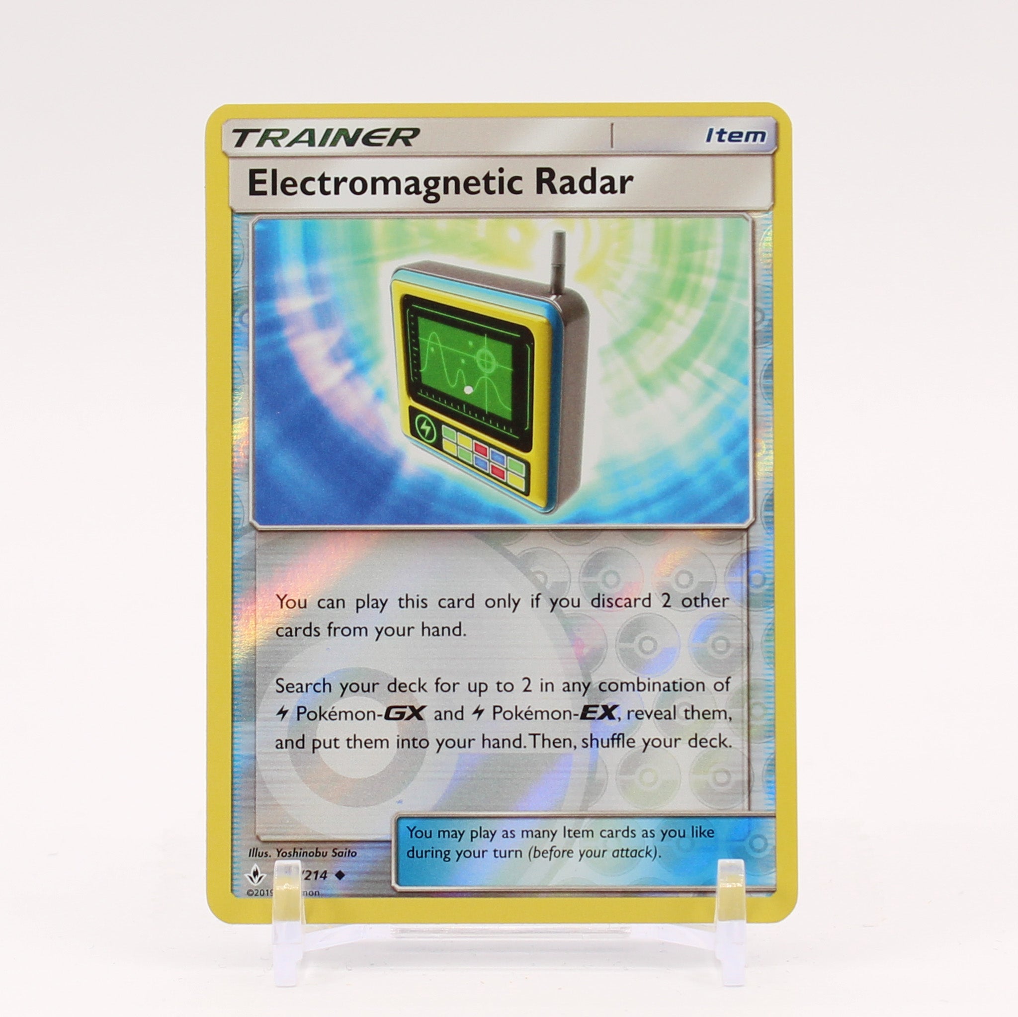 Electromagnetic Radar - 169/214 Unbroken Bonds Reverse Holo Trainer - NM/MINT