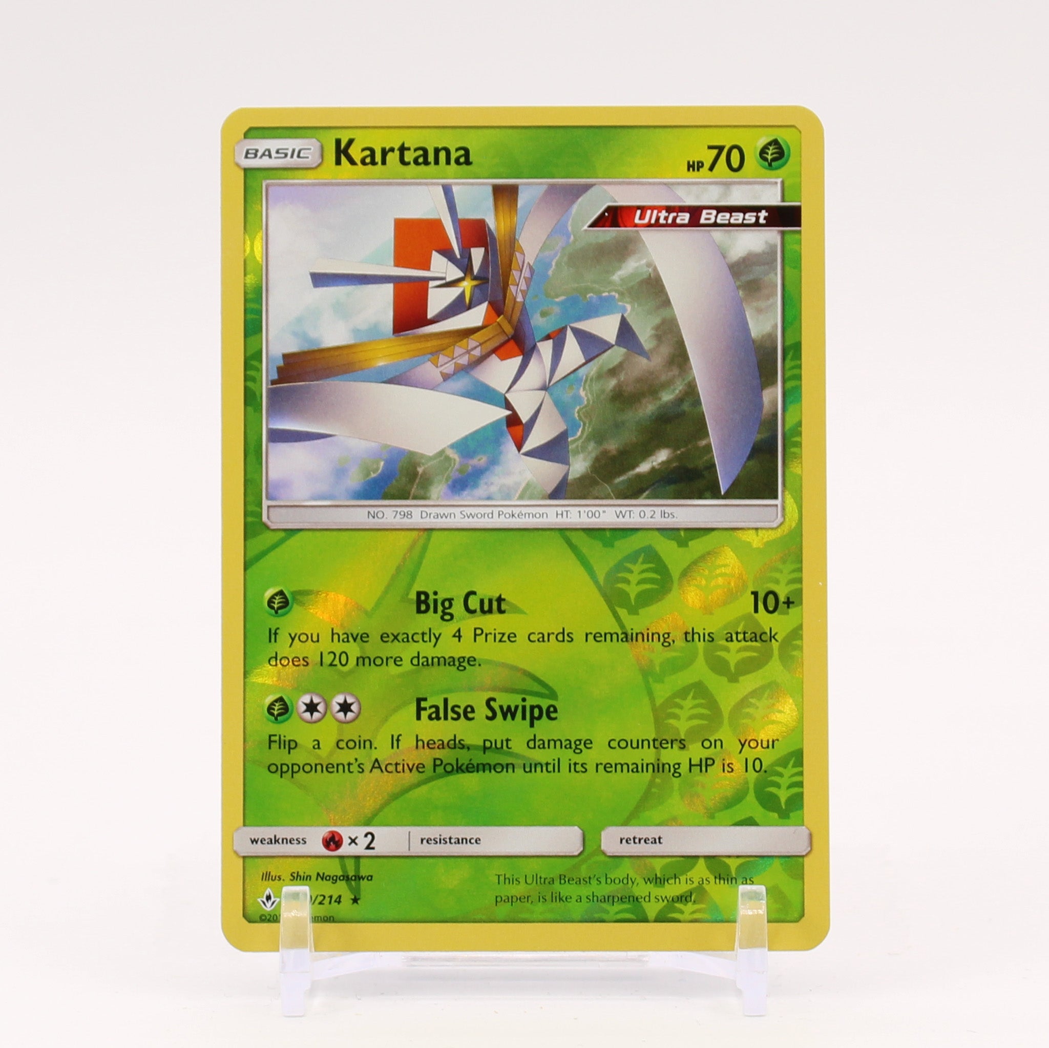 Kartana - 19/214 Unbroken Bonds Reverse Holo Rare Pokemon - NM/MINT